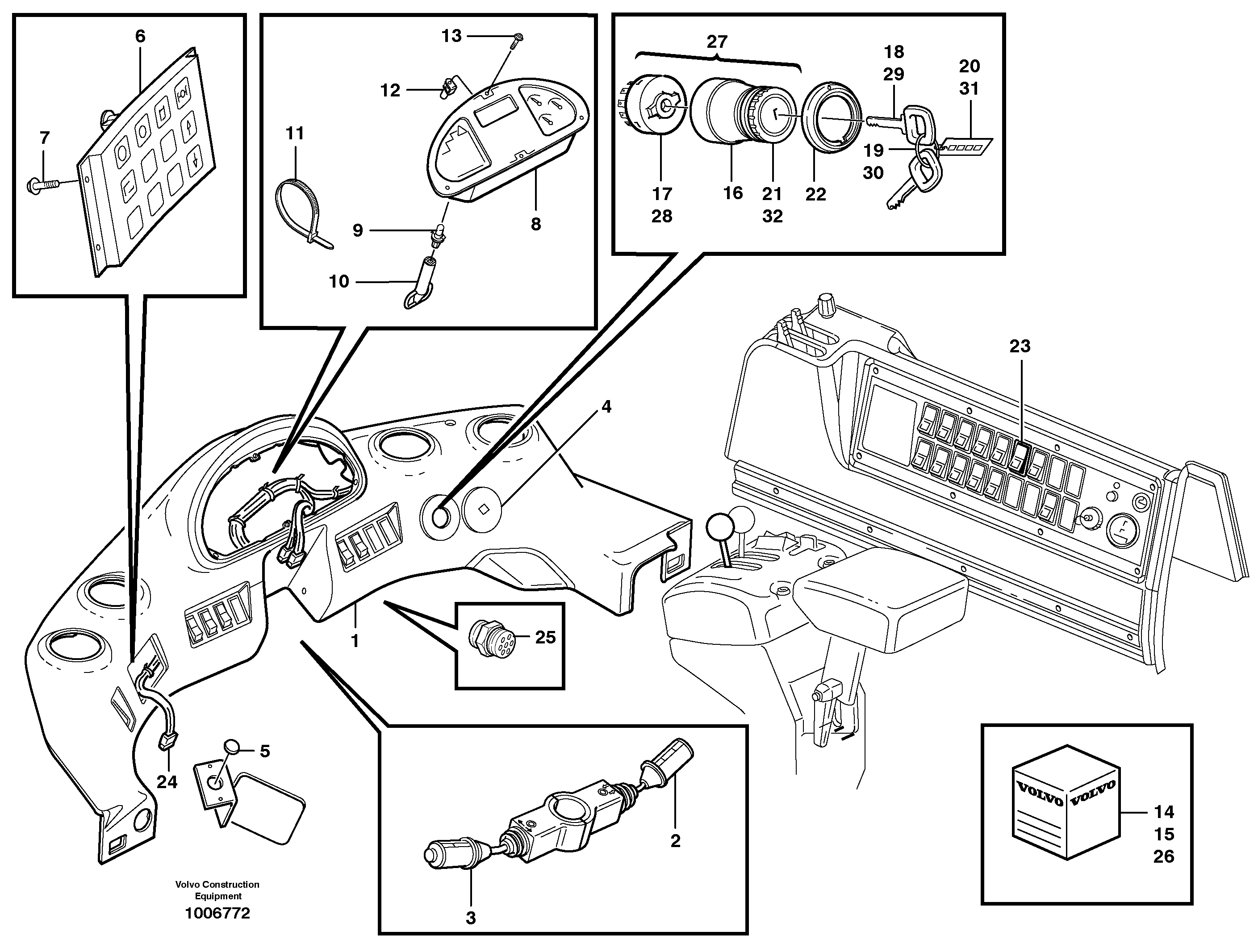 Instrument panel — volvo parts diagram