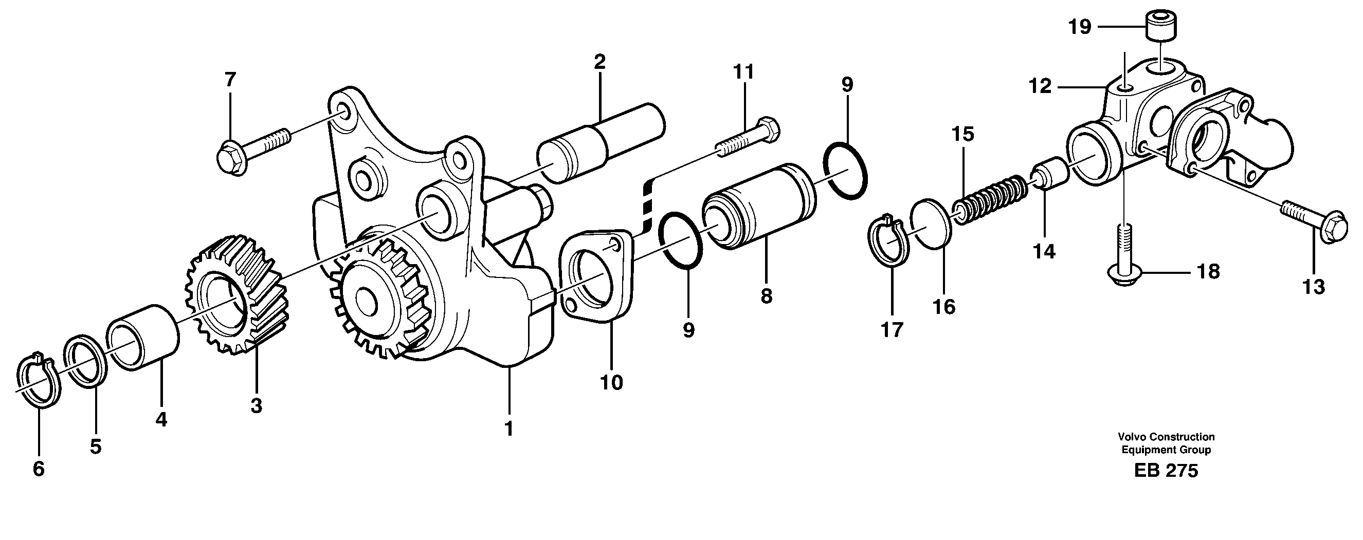 Lubricating oil system — volvo parts diagram