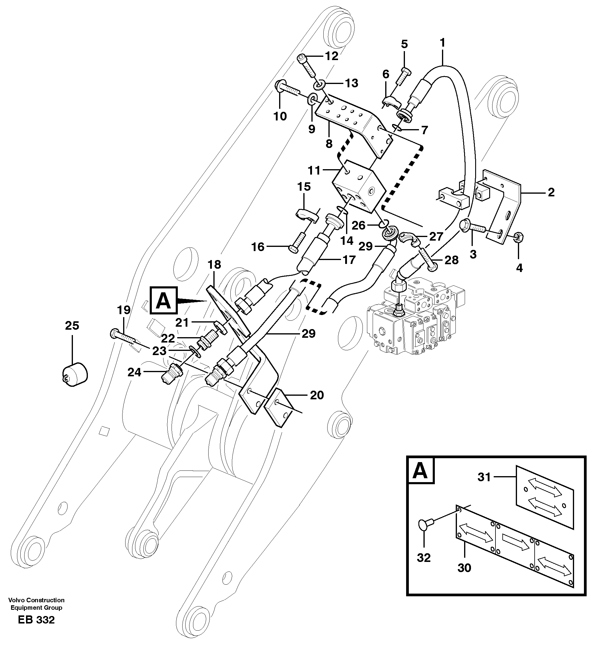 Feed line  80123 — volvo parts diagram