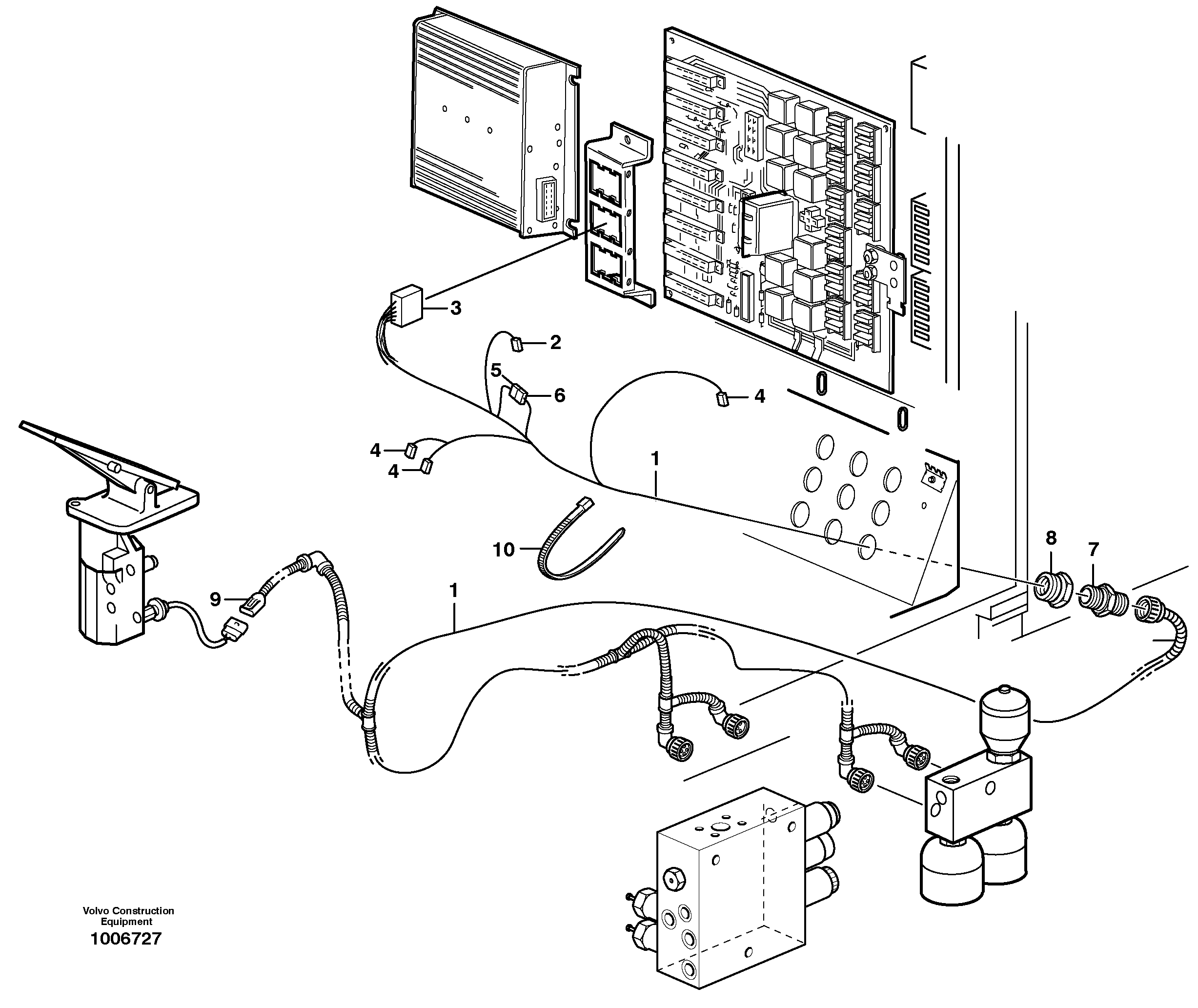 Electrical system, electro hydraulic parkingbrake  80380 — volvo parts diagram