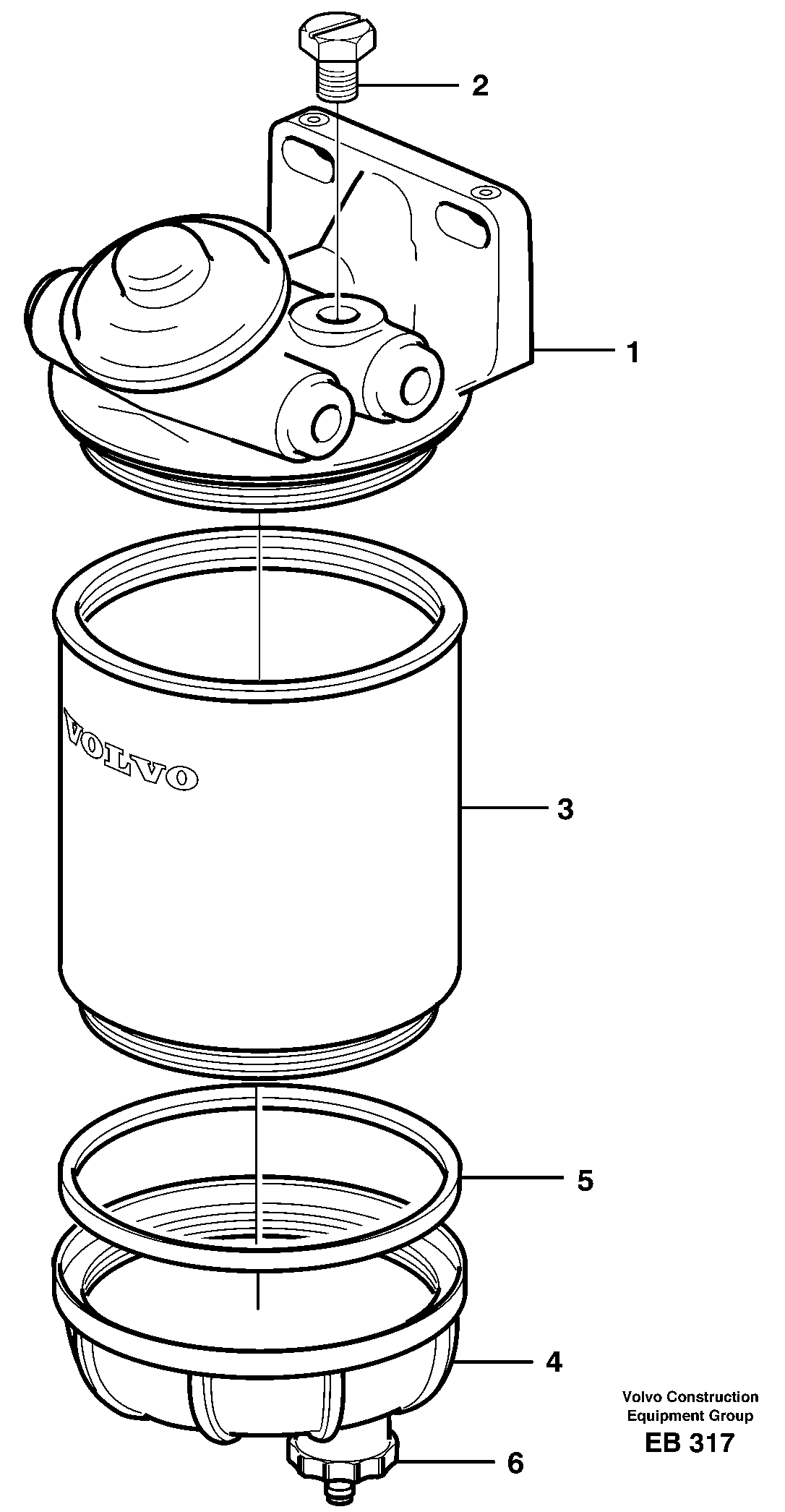 Water separator 80254 — volvo parts diagram