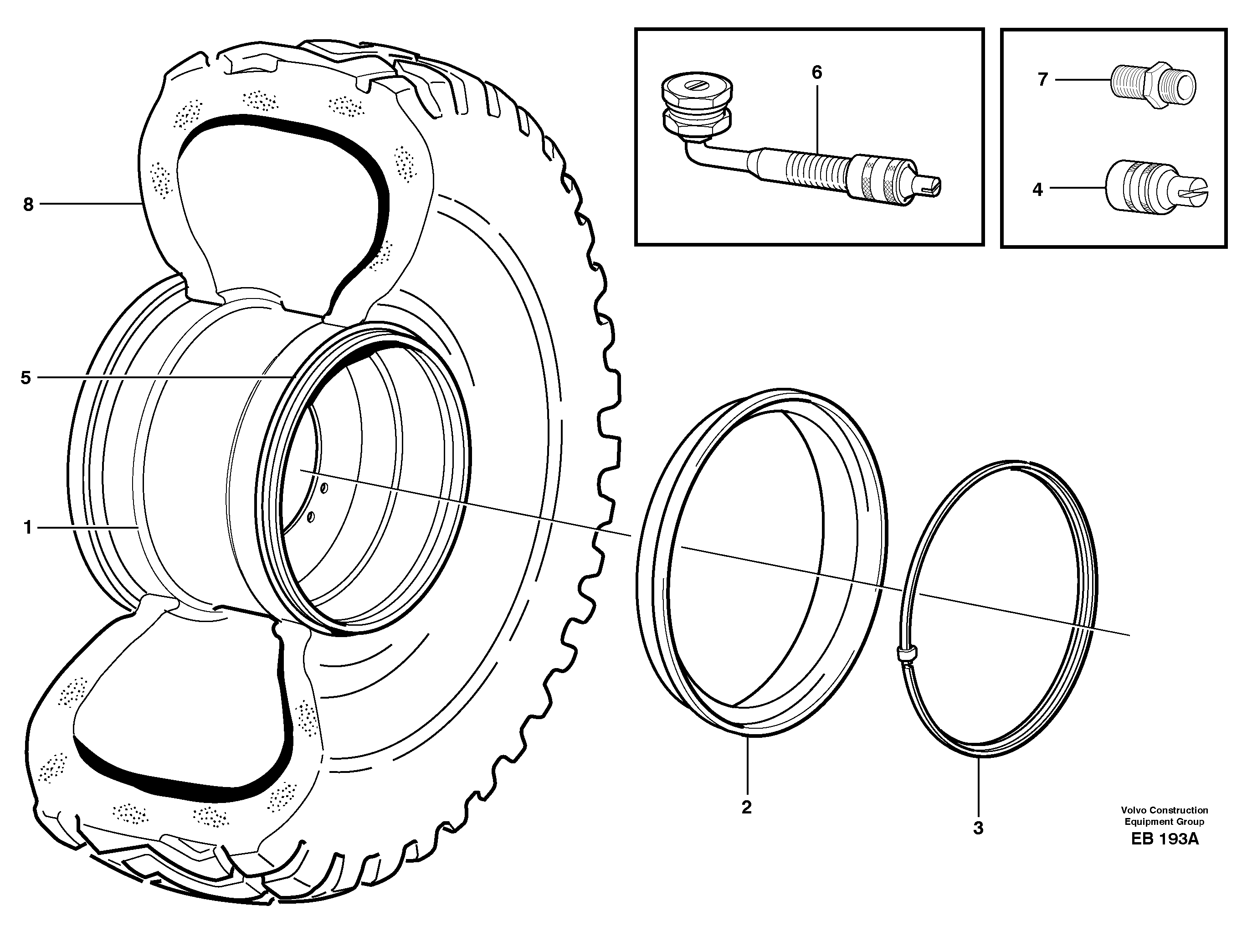 Wheel 17,5R25 — volvo parts diagram