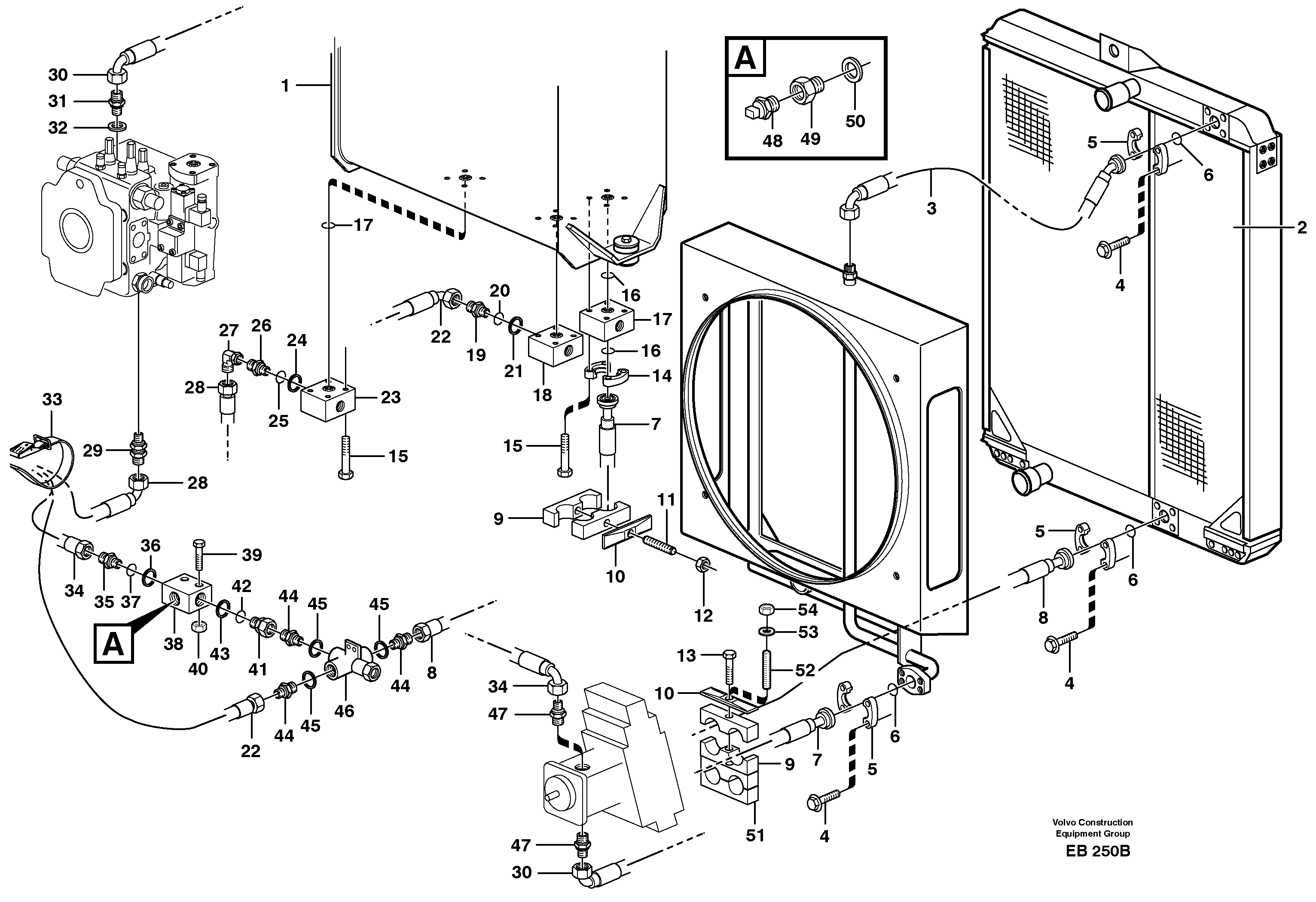 Cooling system — volvo parts diagram