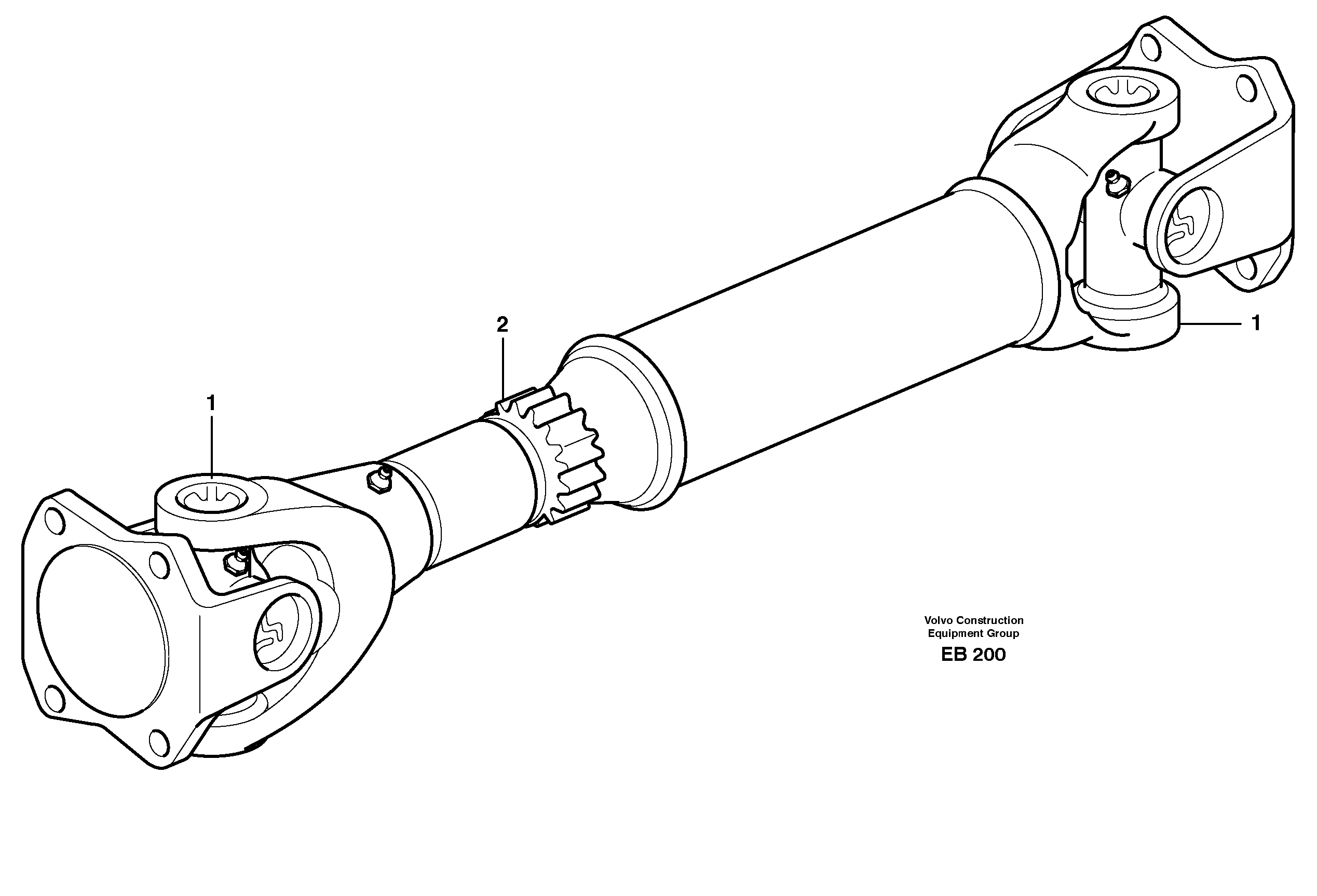 Propeller shaft — volvo parts diagram