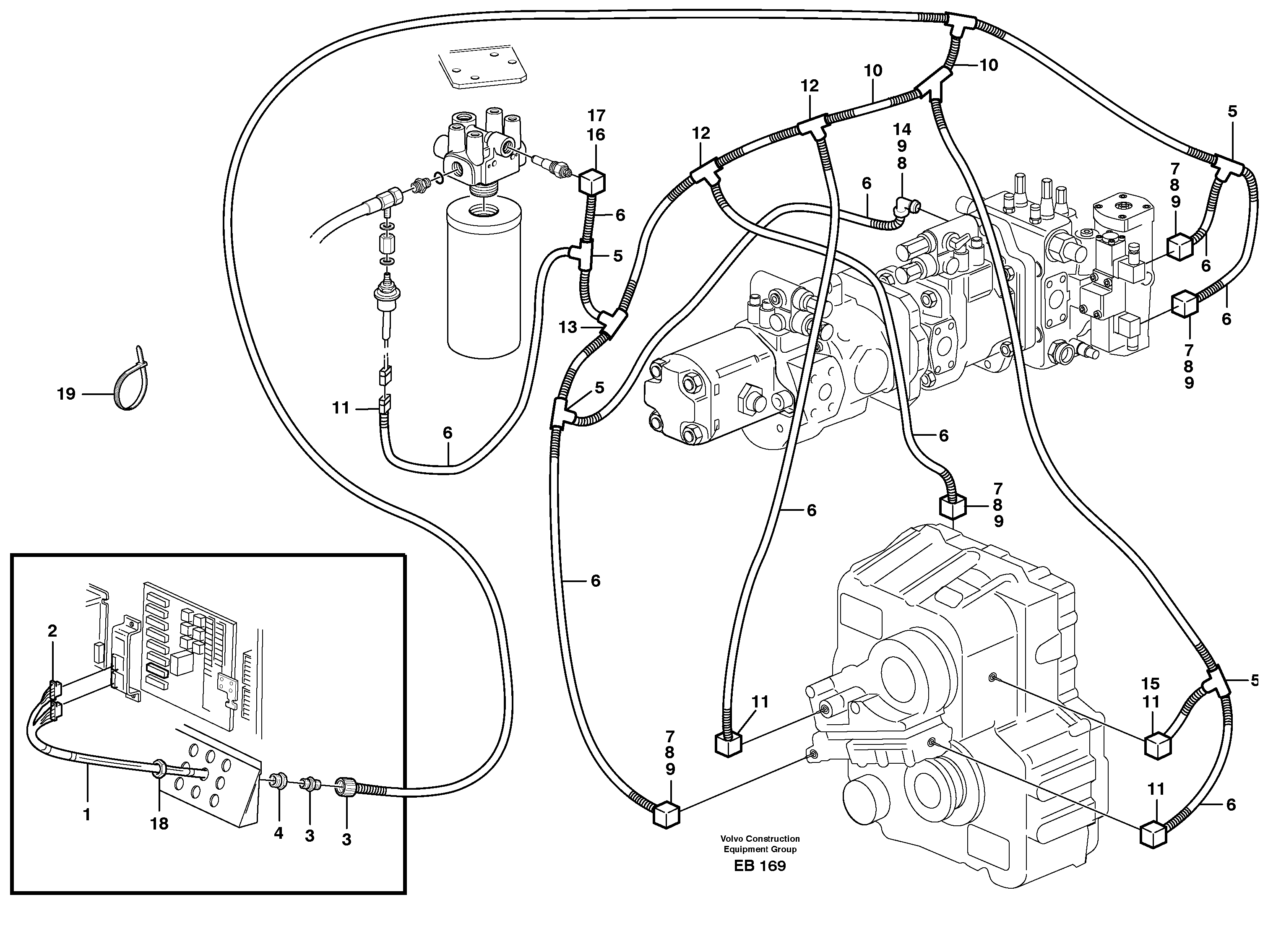 Cable harness, transmission. — volvo parts diagram