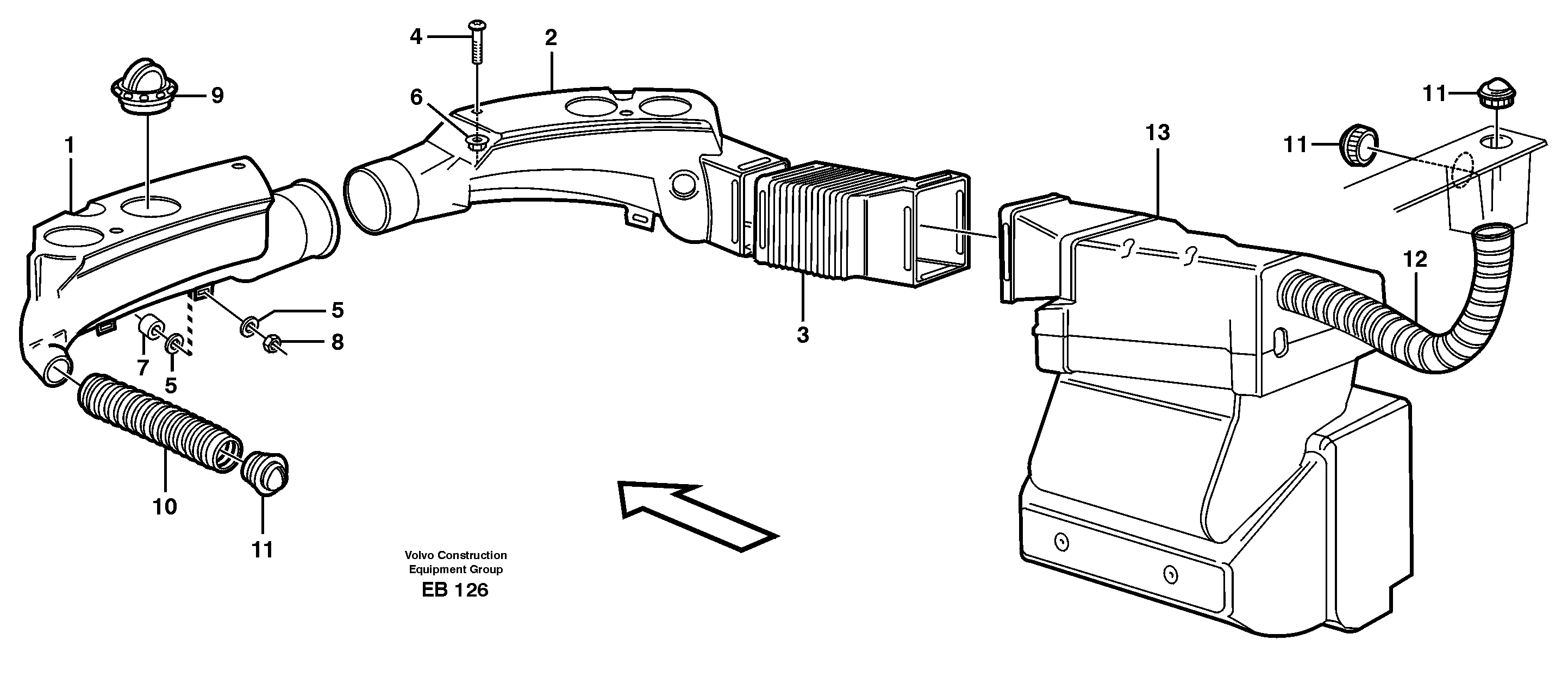 Air ducts — volvo parts diagram