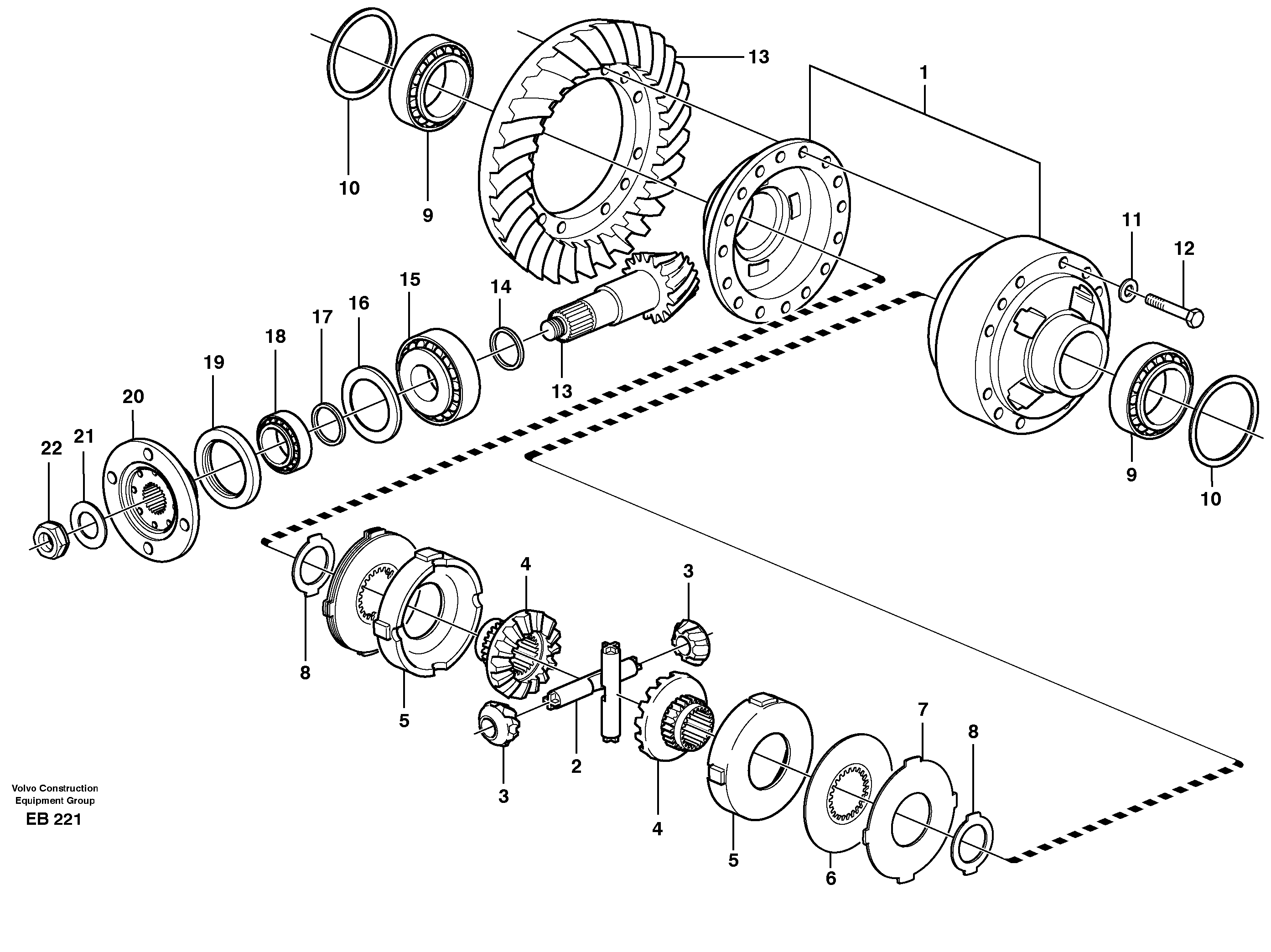 Differential carrier  23868, 80379 — volvo parts diagram
