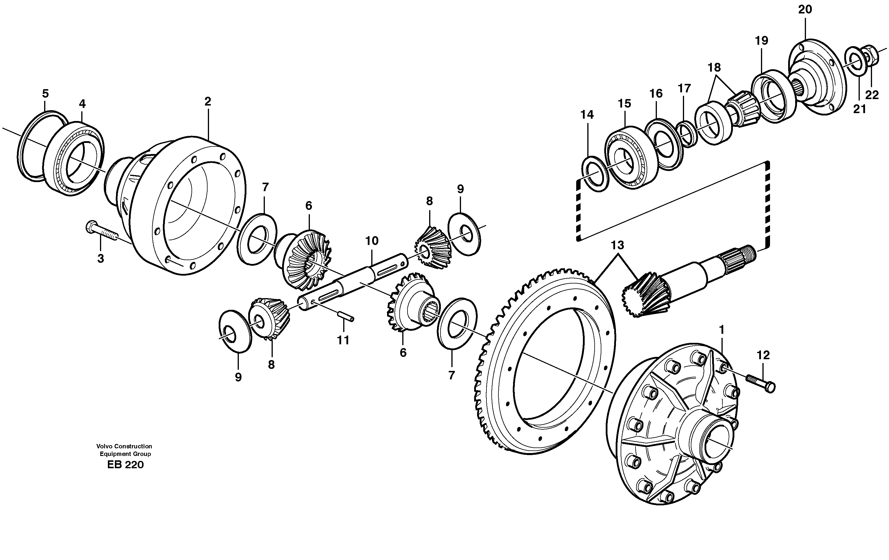 Differential carrier  STD, 23820 — volvo parts diagram