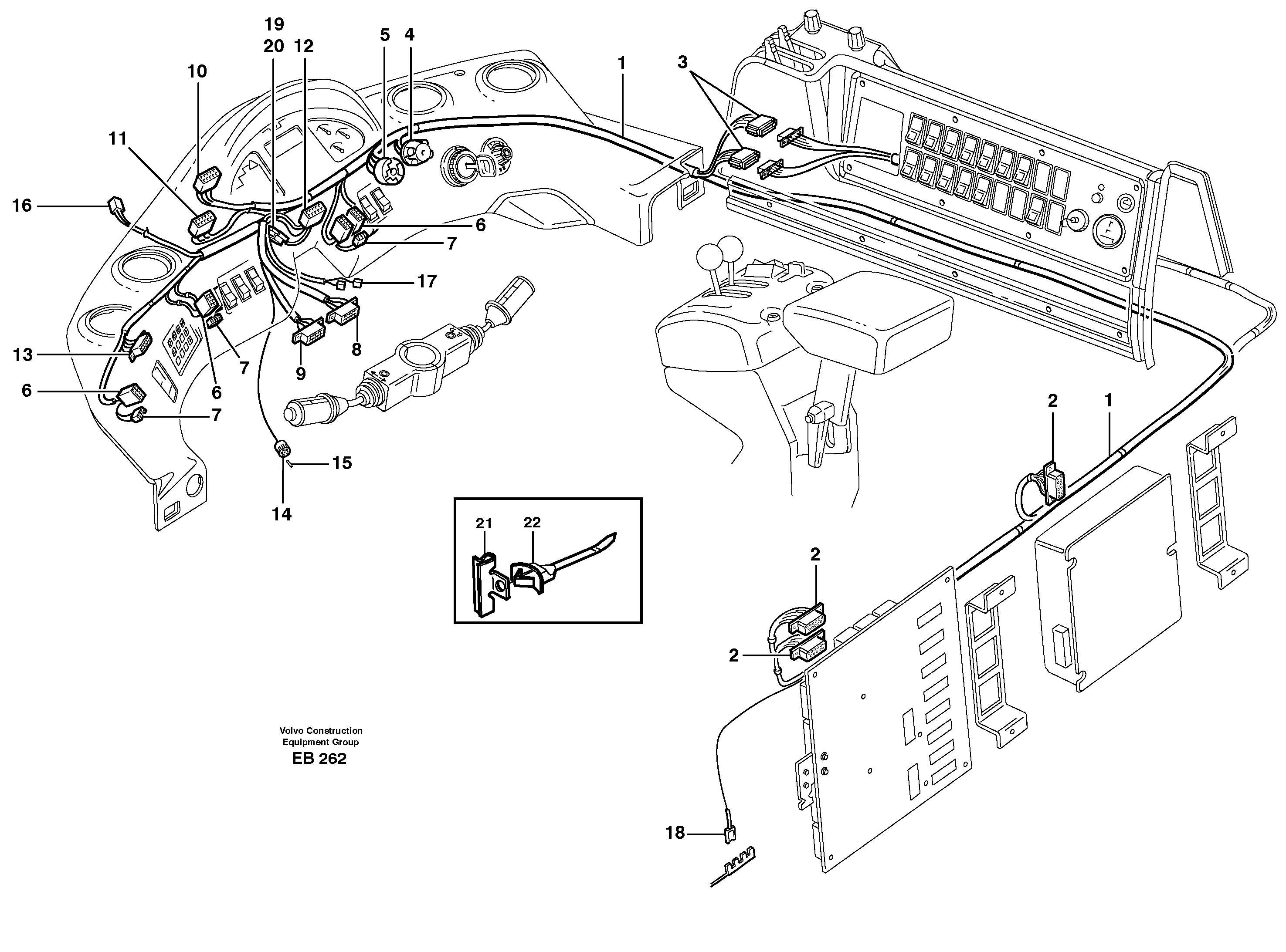 Cable harness, panel — volvo parts diagram