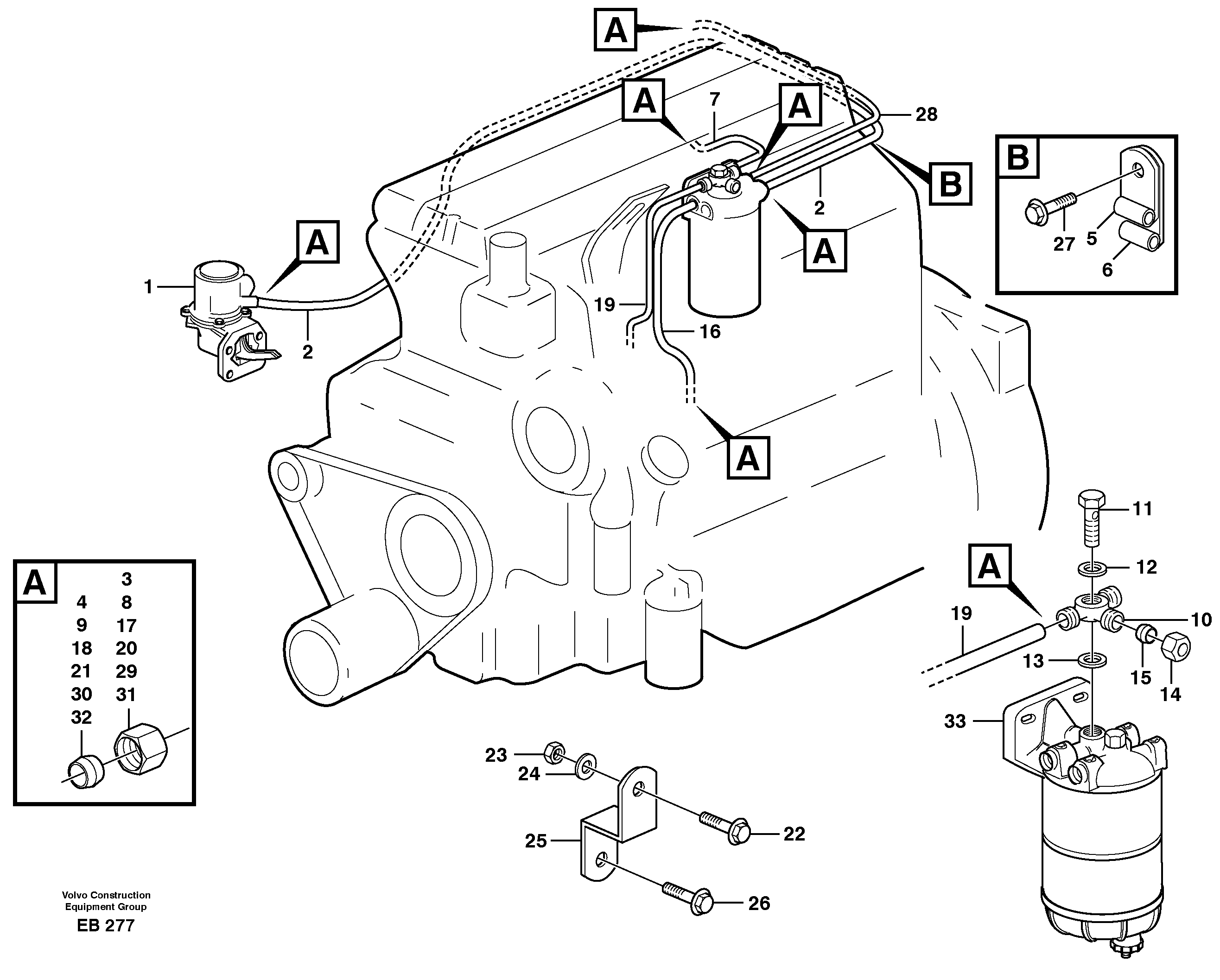 Fuel pipes, fuel pump - injection pump — volvo parts diagram