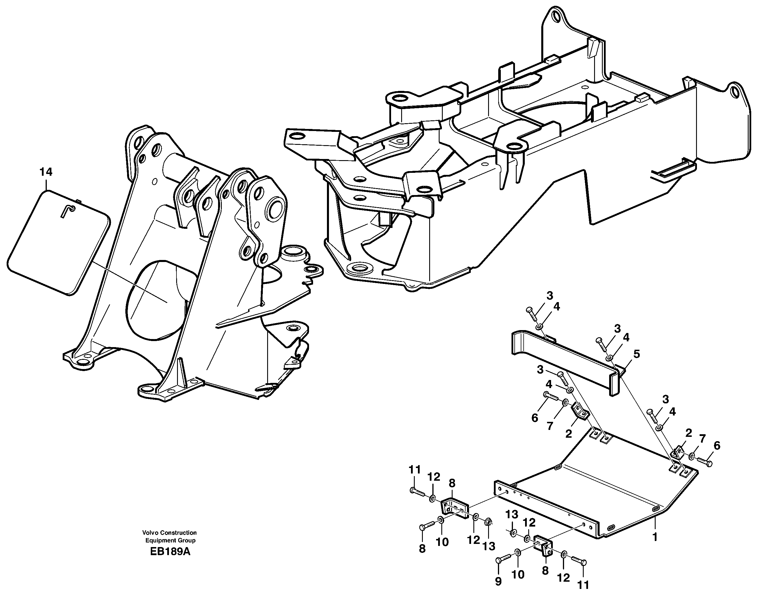 Protecting plates — volvo parts diagram