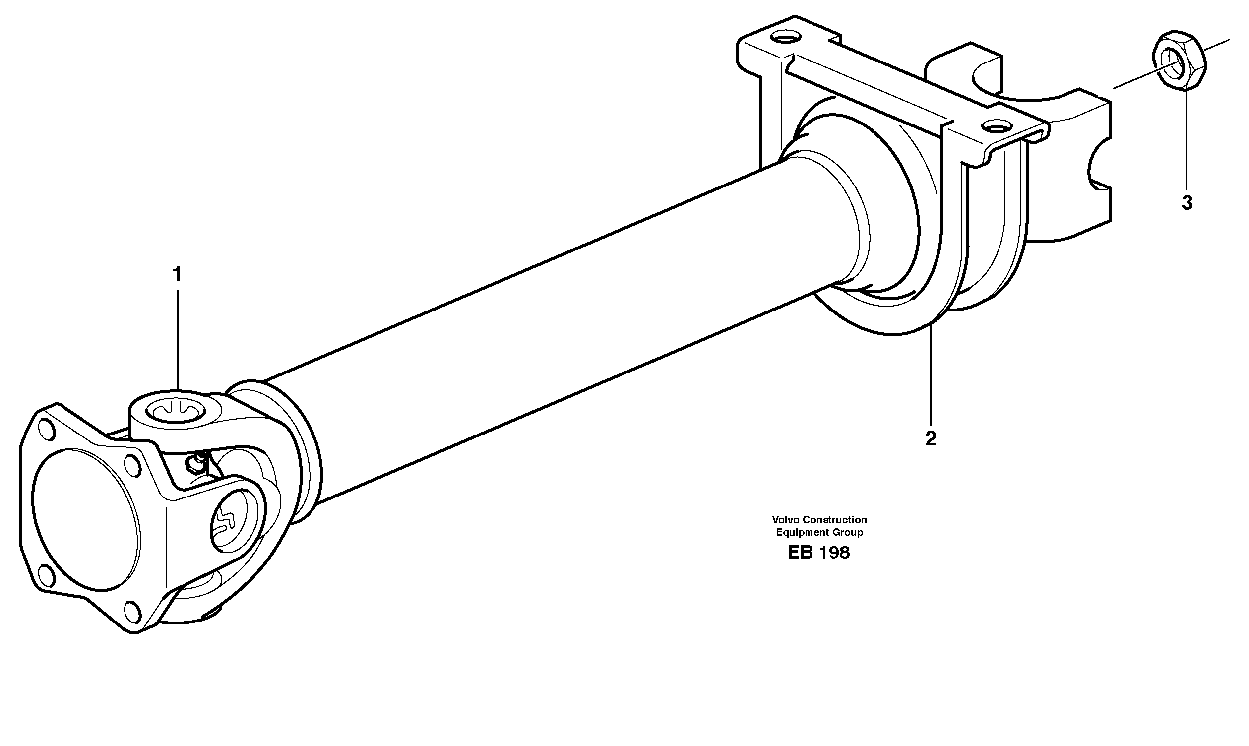 Propeller shaft — volvo parts diagram
