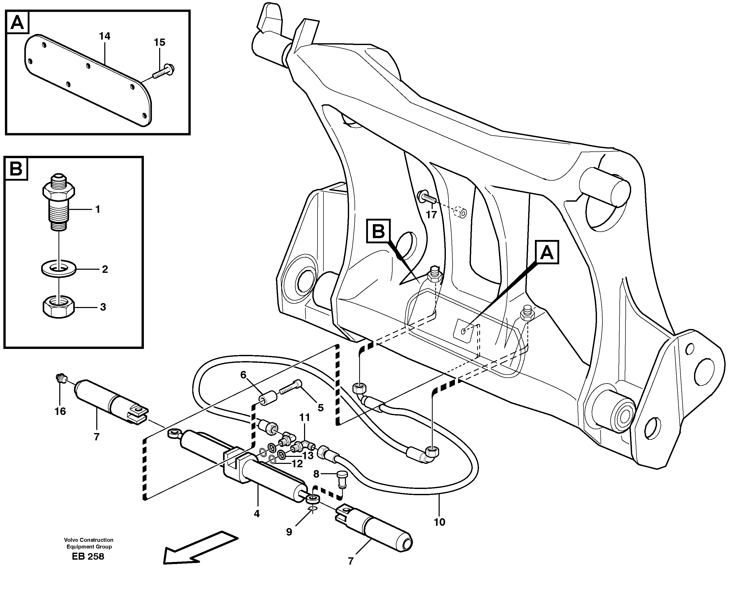 Attachment bracket 93642 — volvo parts diagram