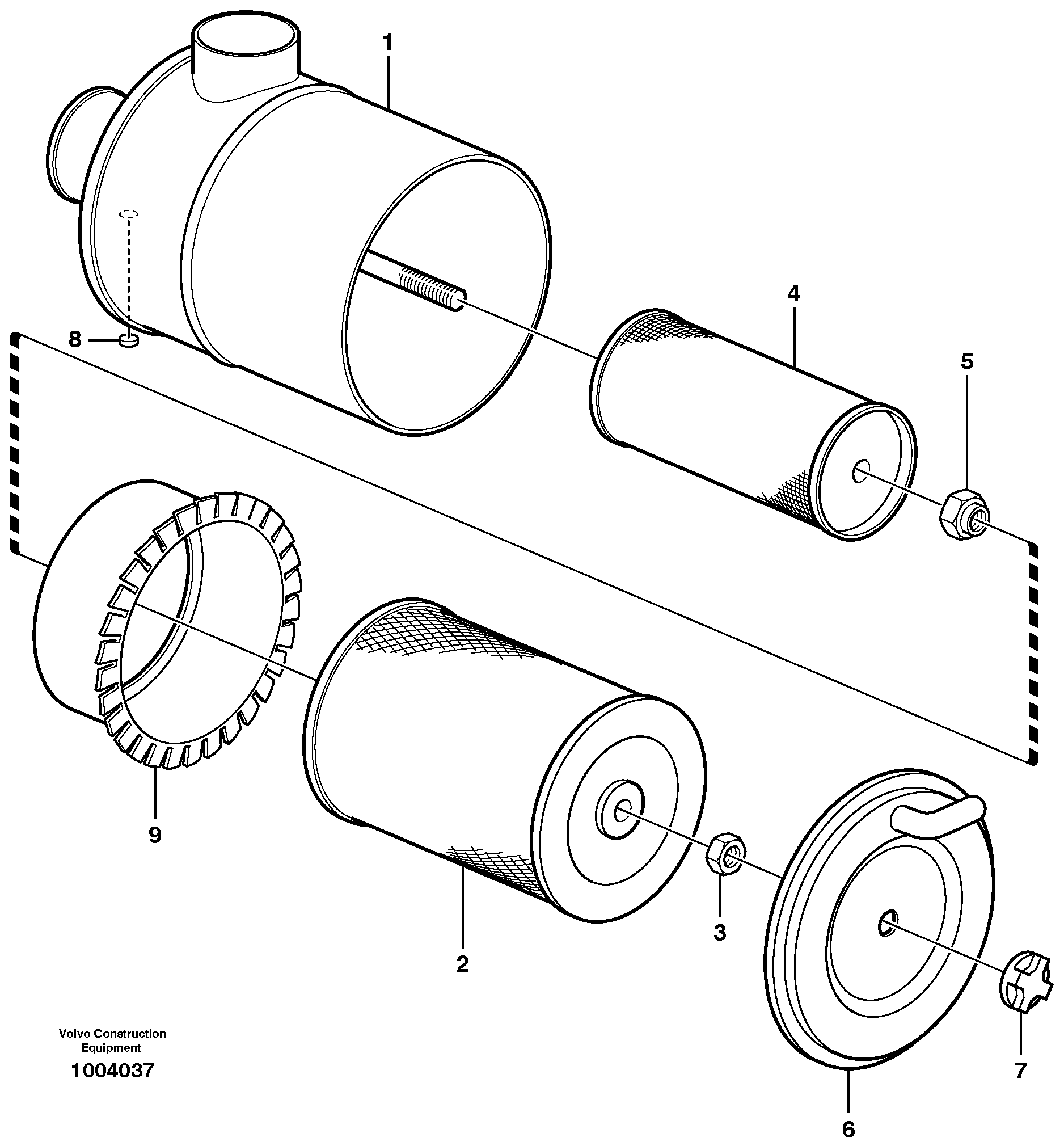 Air filter — volvo parts diagram