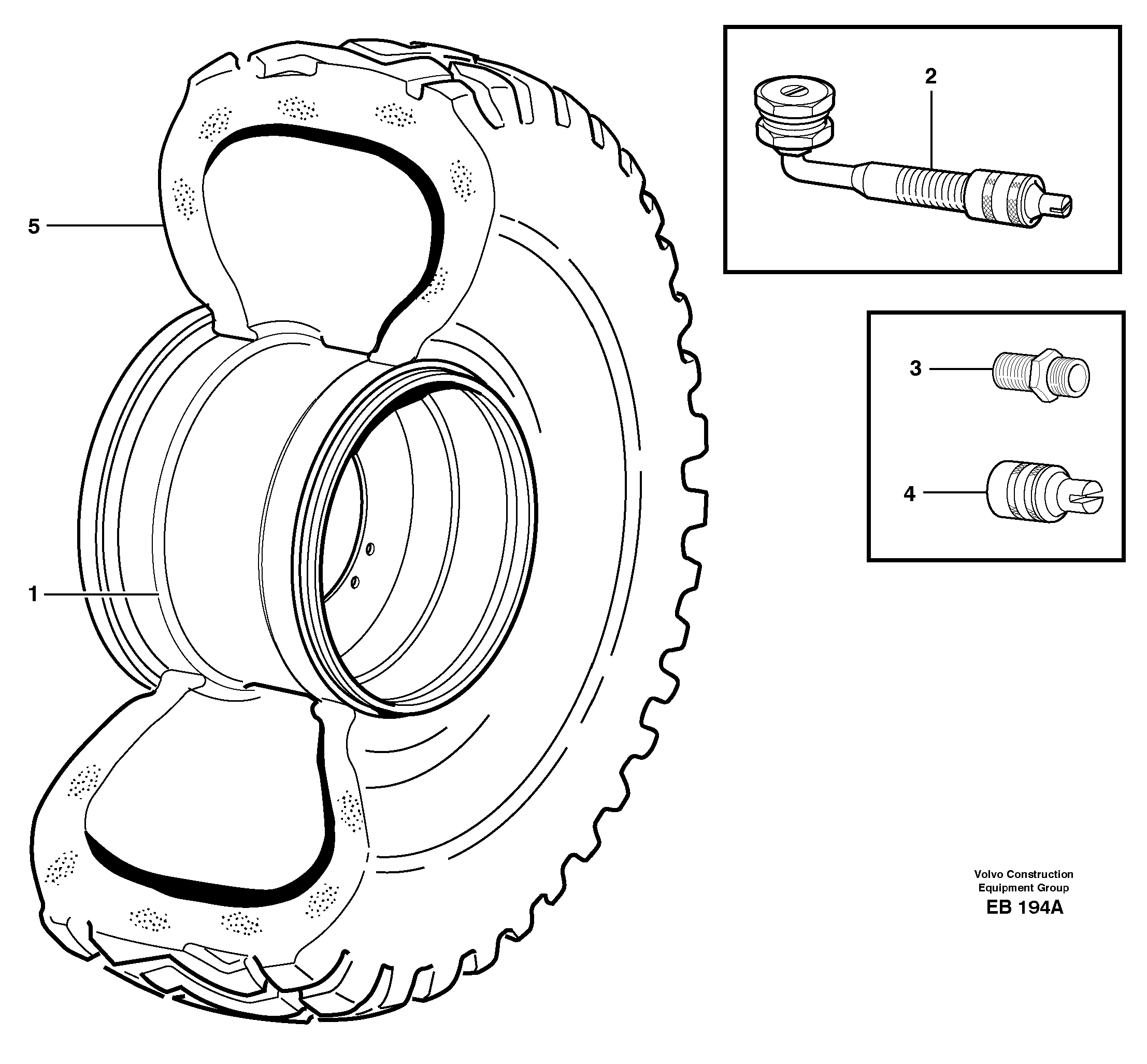 Wheel 17,5-R25*, 91536, 91605, 92247, 92500, 92736 — volvo parts diagram