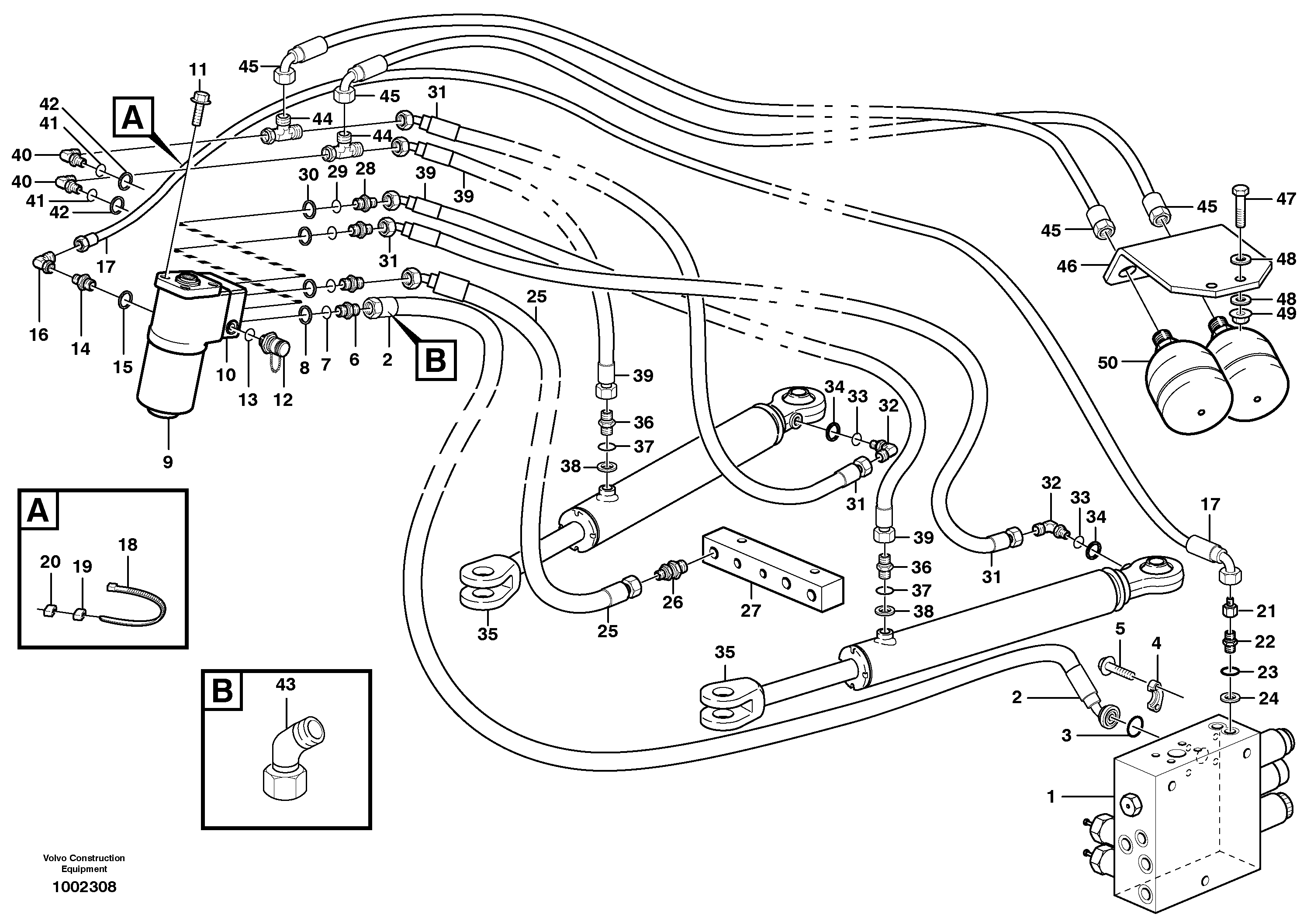 Steering system — volvo parts diagram