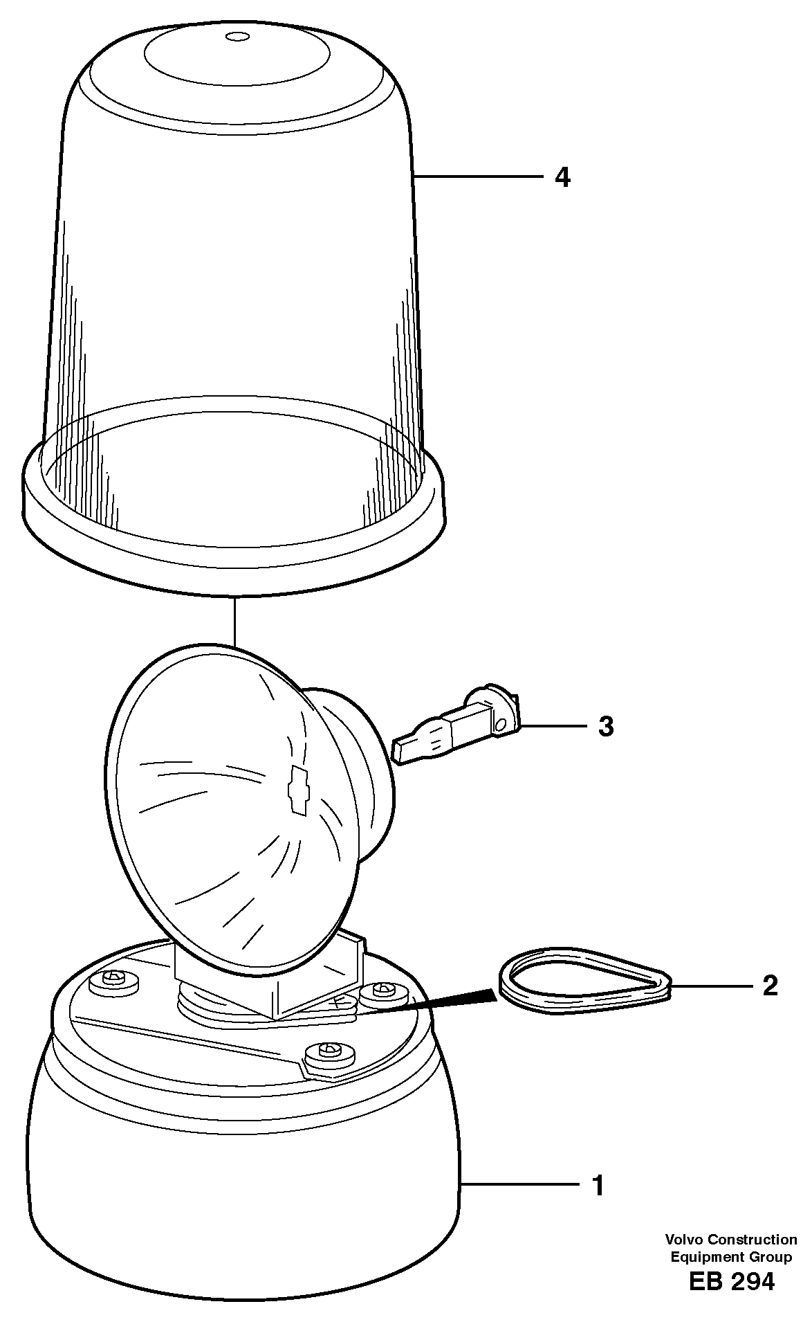 Rotating beacon. 93799 — volvo parts diagram