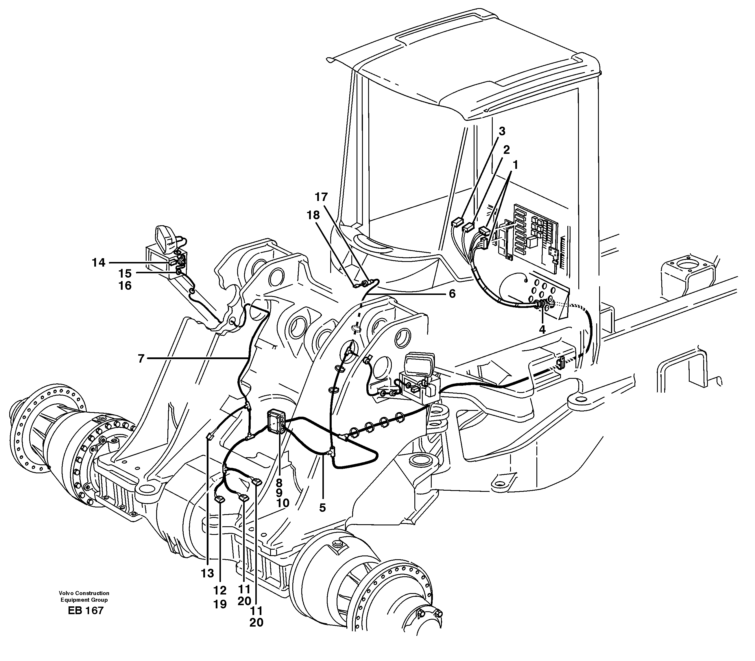 Cable harness, front — volvo parts diagram