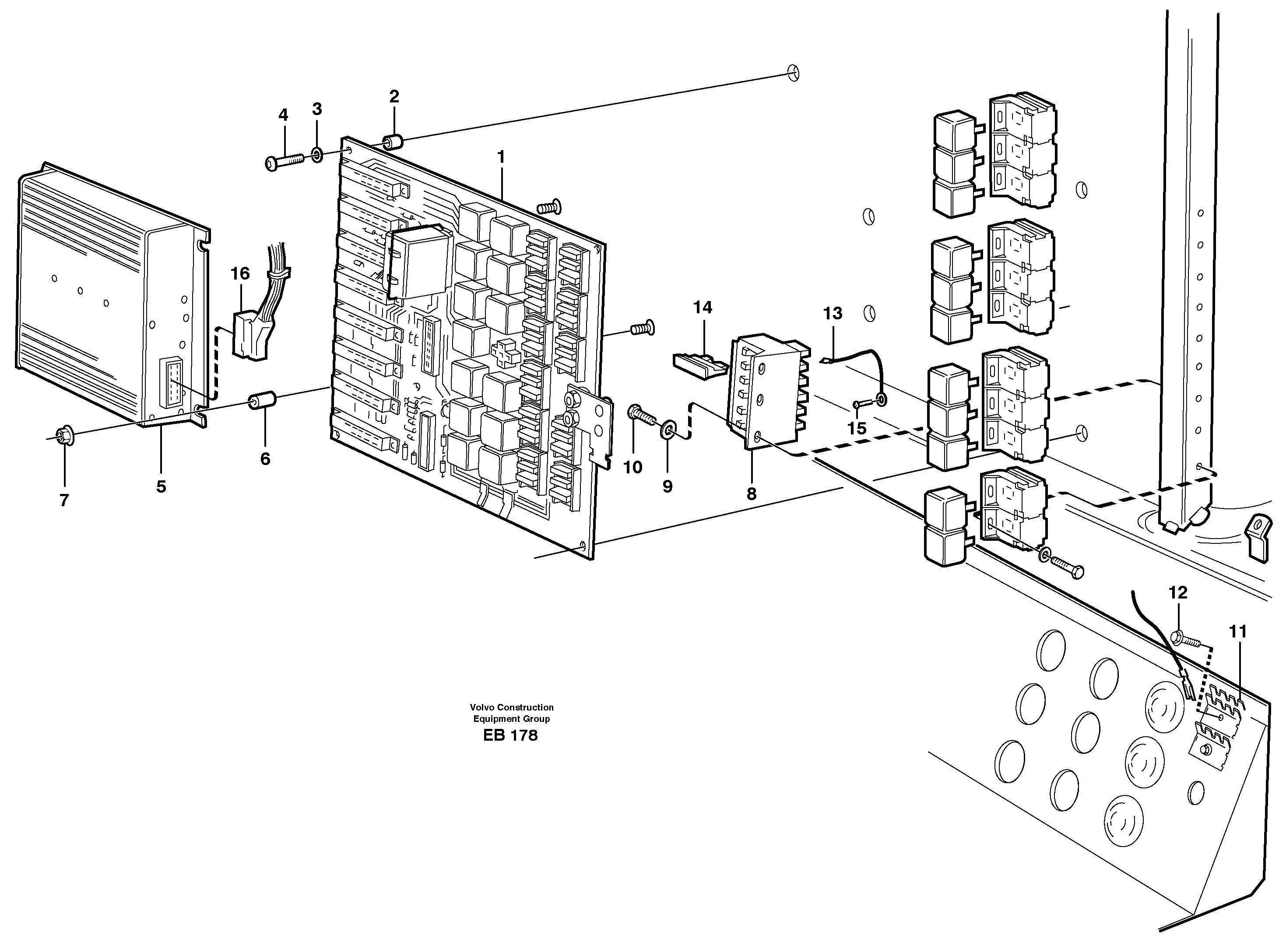 Electrical distribution box — volvo parts diagram