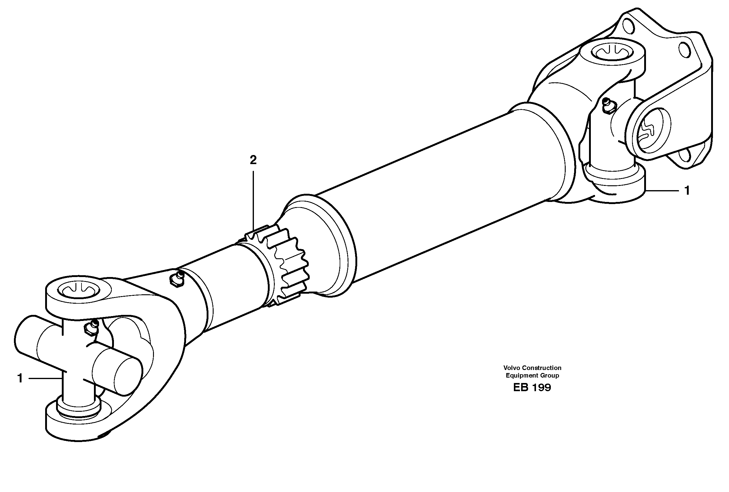 Propeller shaft — volvo parts diagram