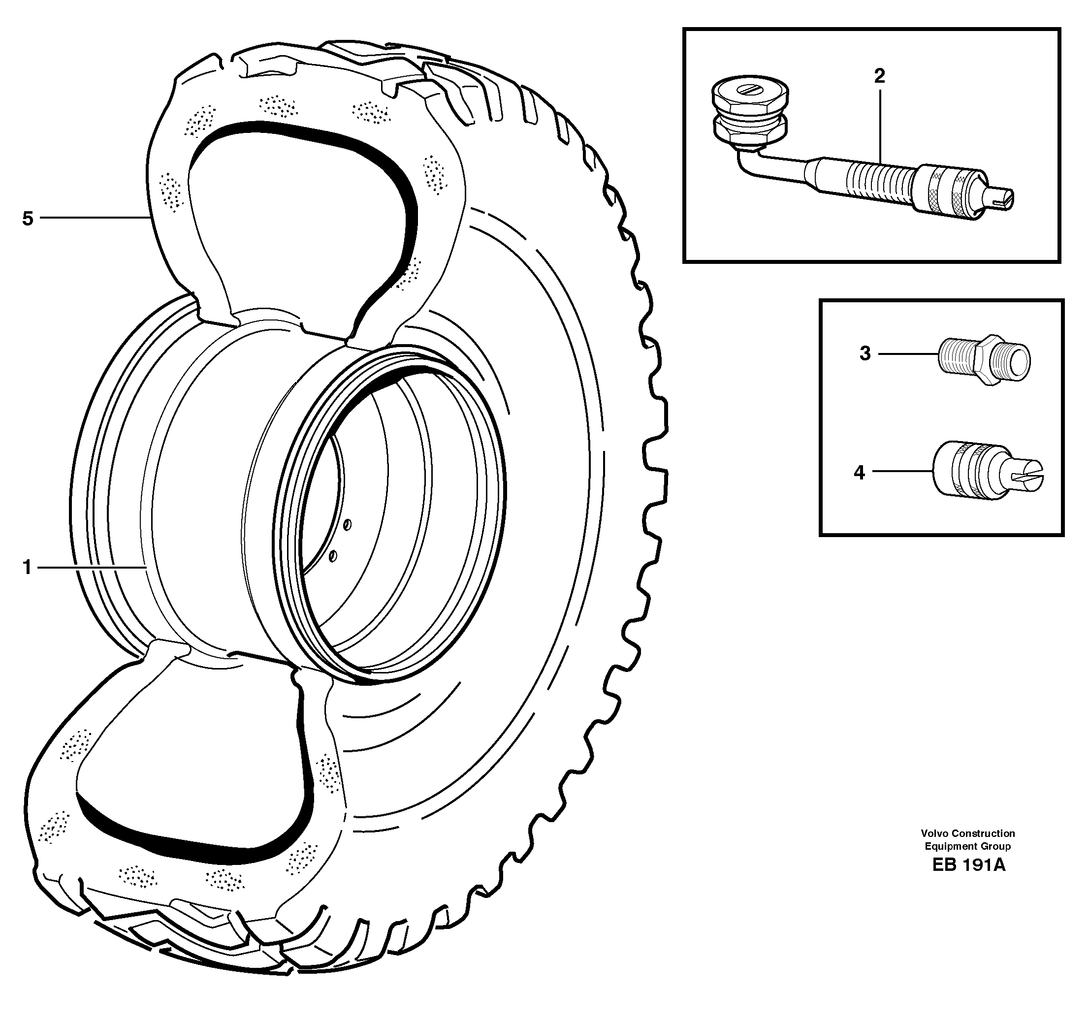 Wheel 15,5-25/12, 15,5-R25, 91523, 91526, 91606, 92356,92499 — volvo parts diagram