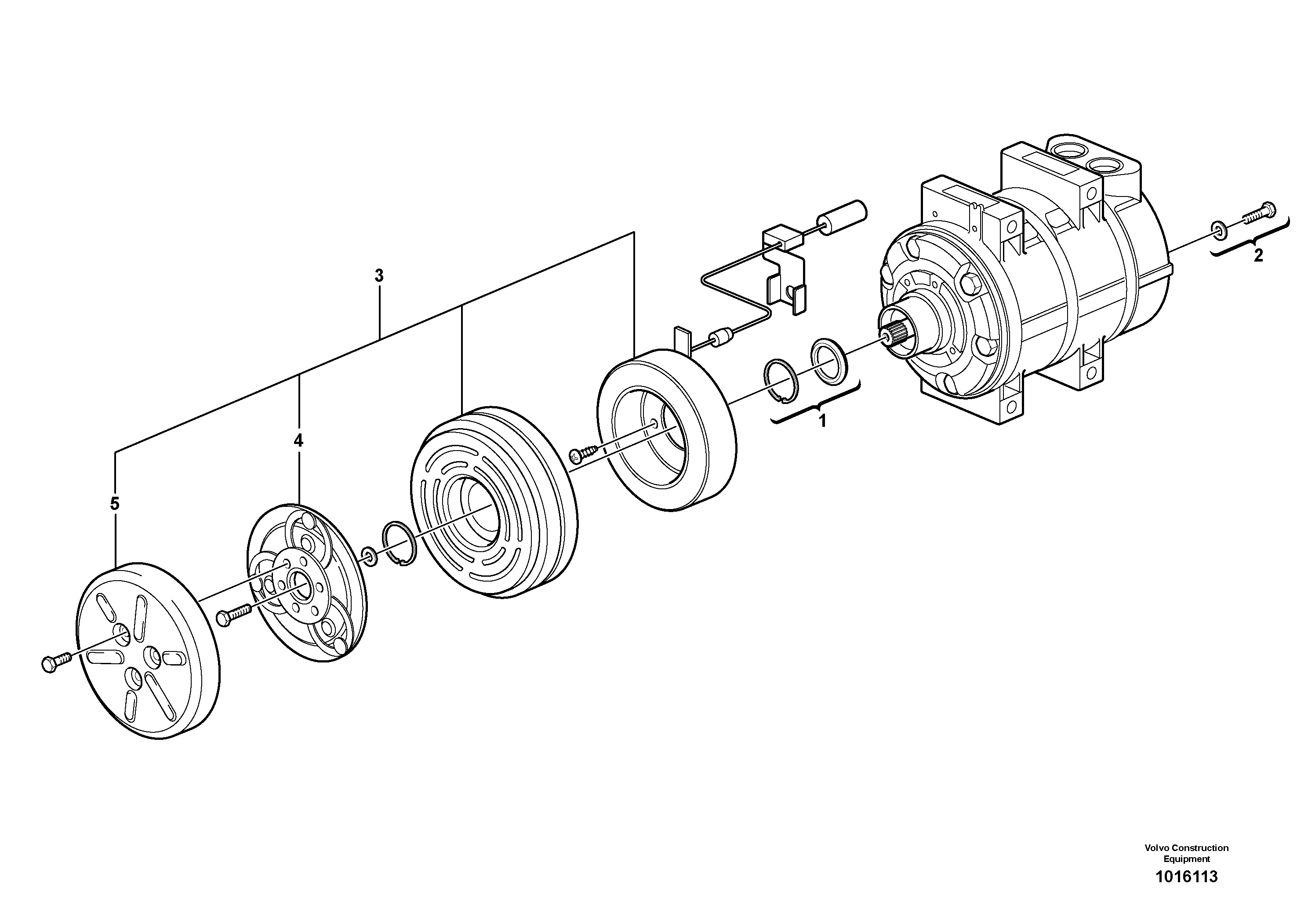 Air compressor  80258, 80708 — volvo parts diagram