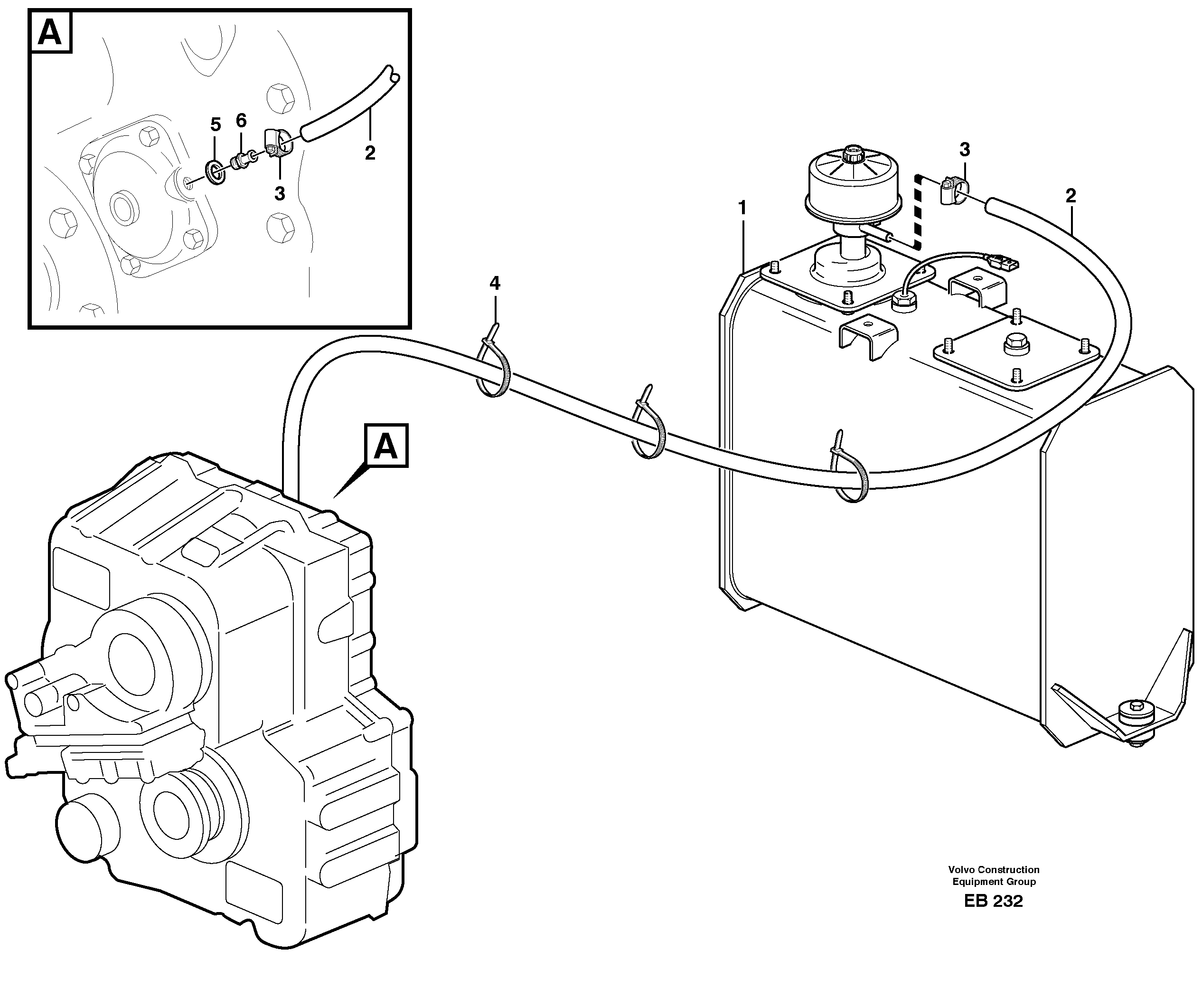 Ventilation for transmission — volvo parts diagram