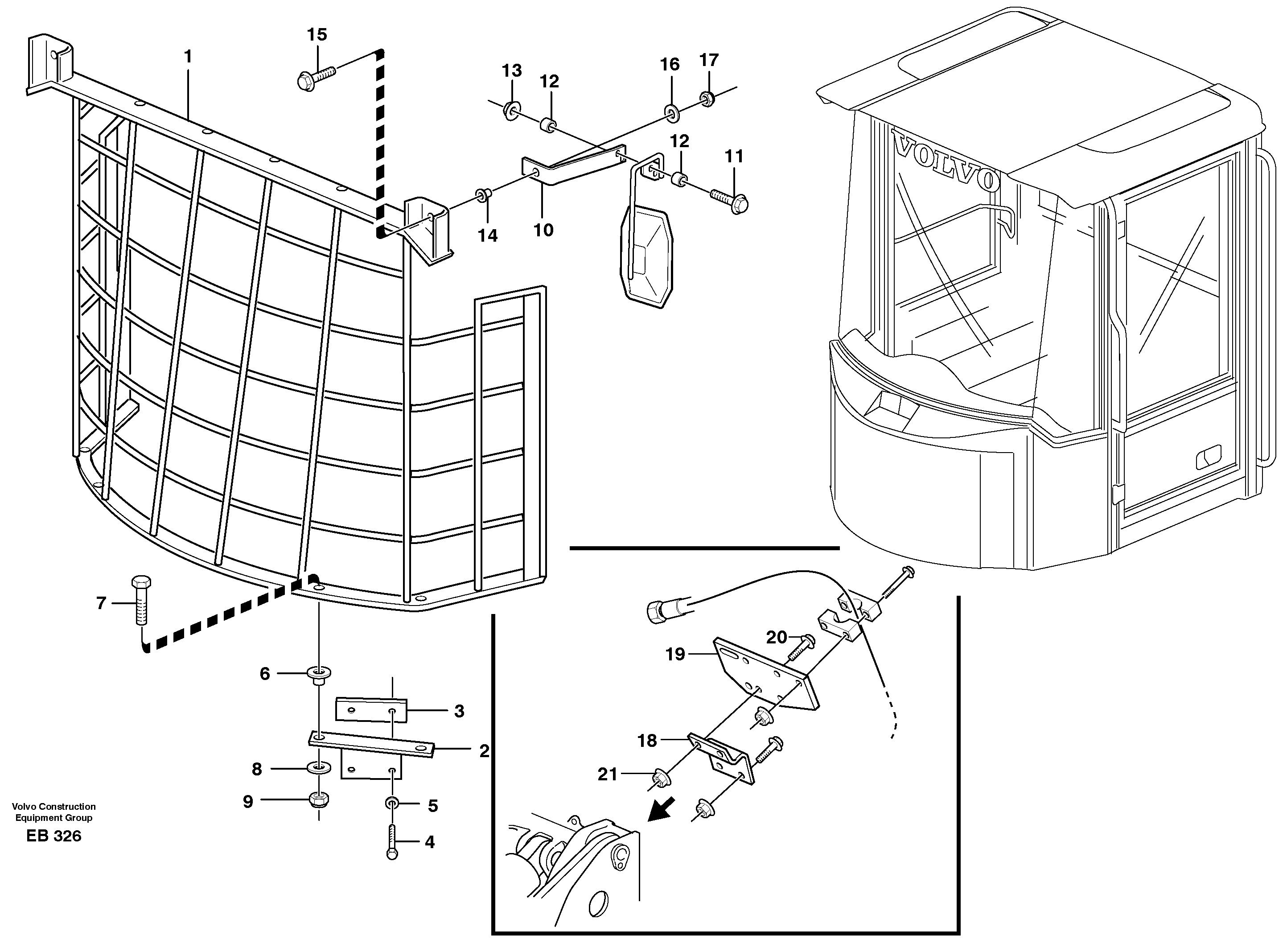 Windshild guard for windshield. 80561 — volvo parts diagram