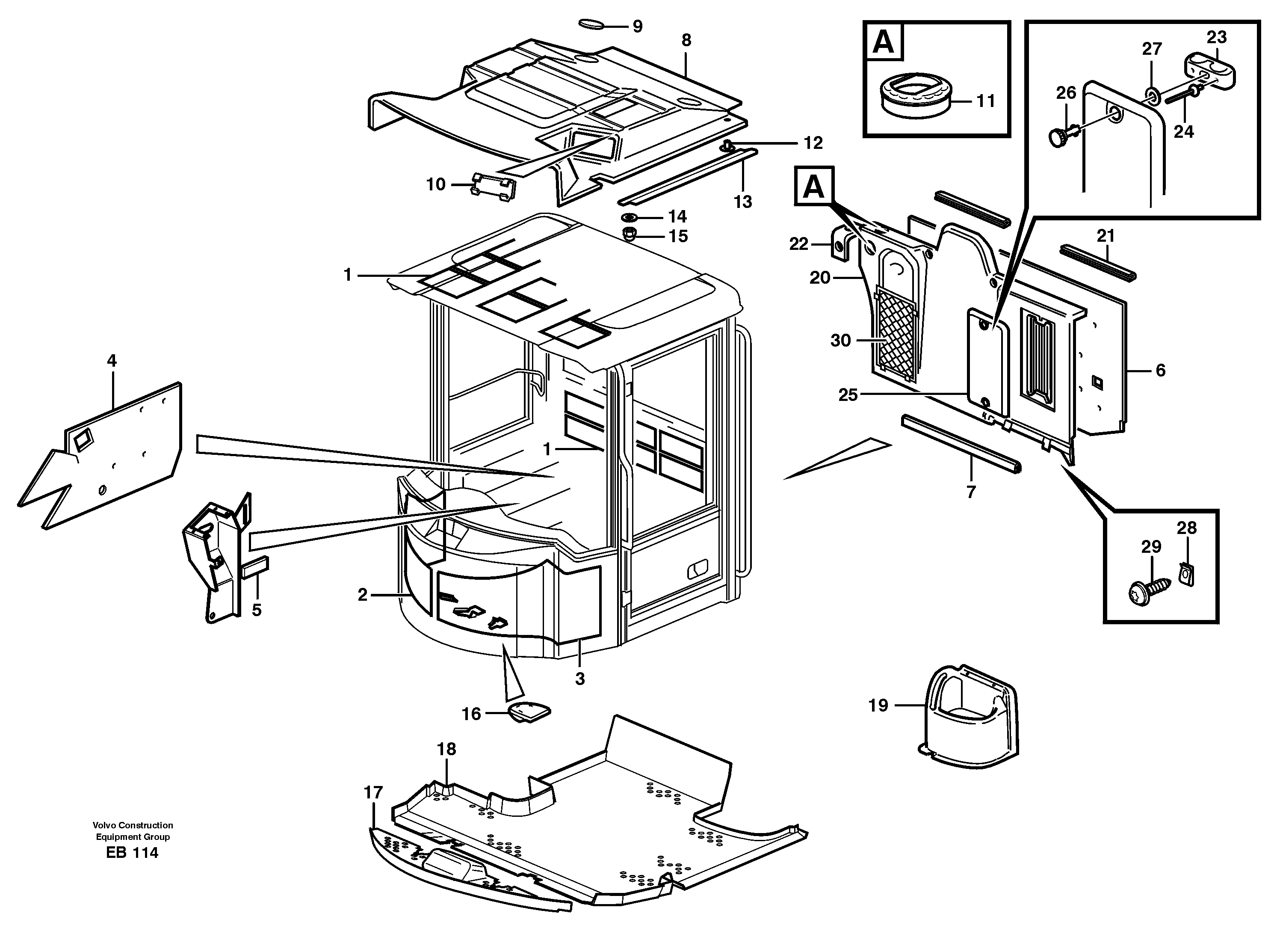 Insulating matting — volvo parts diagram