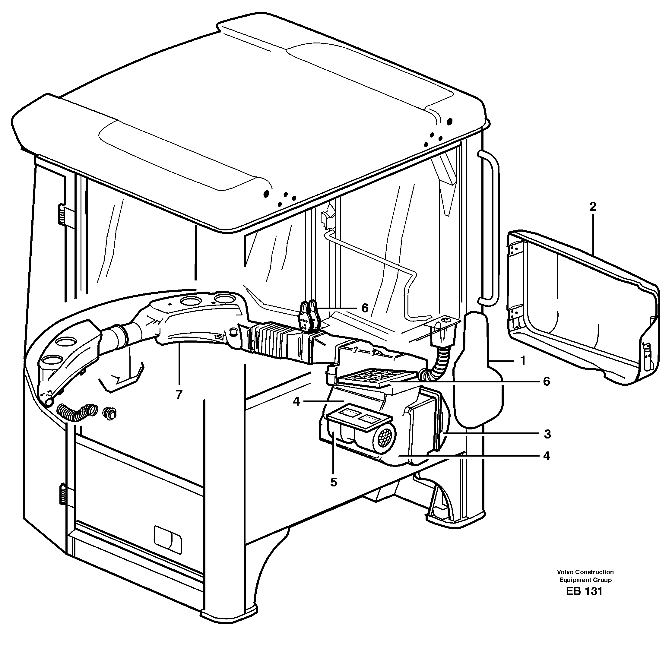 Air distribution — volvo parts diagram