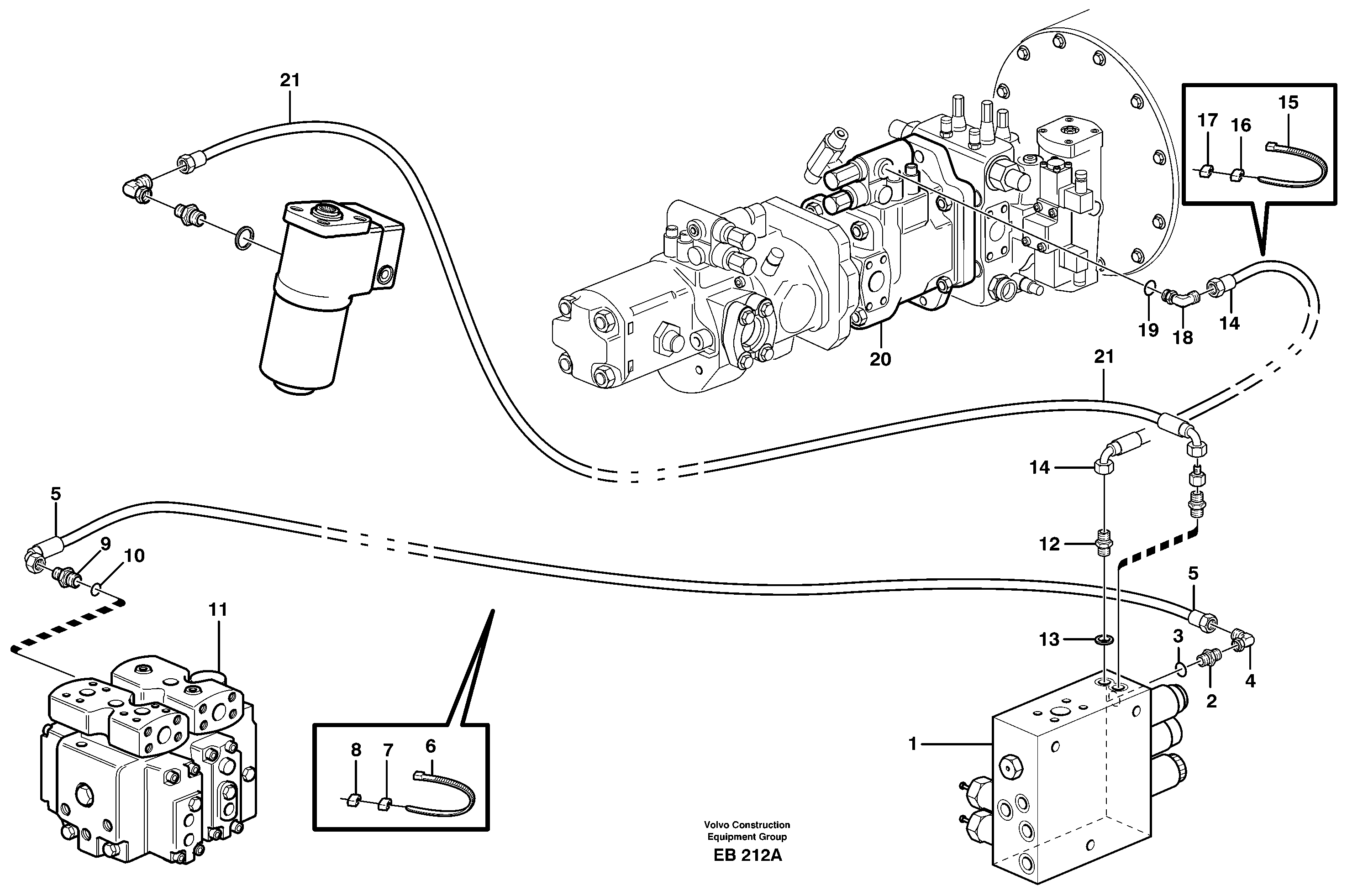 Load sensing line — volvo parts diagram