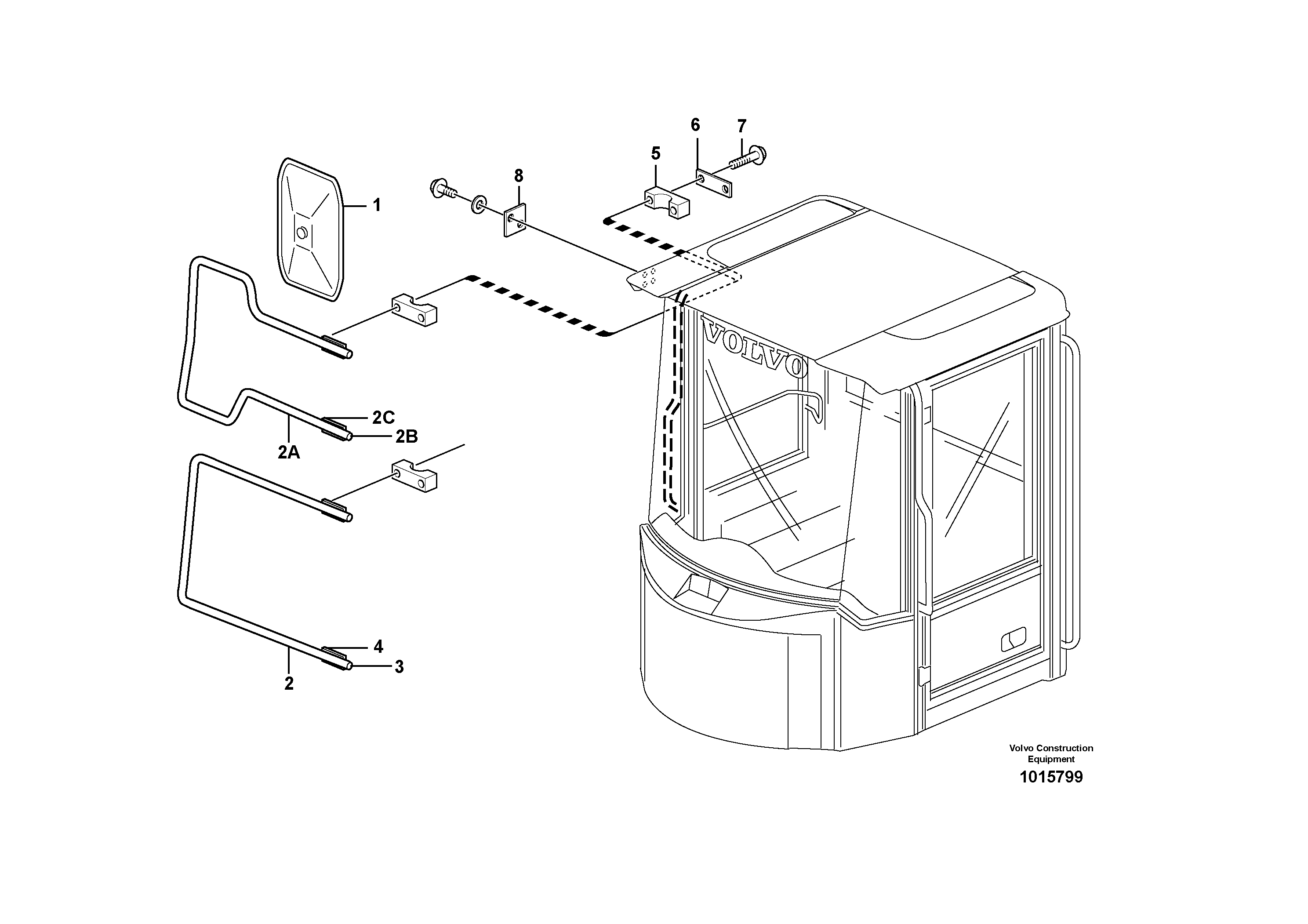 Rear view mirrors. 80329 — volvo parts diagram