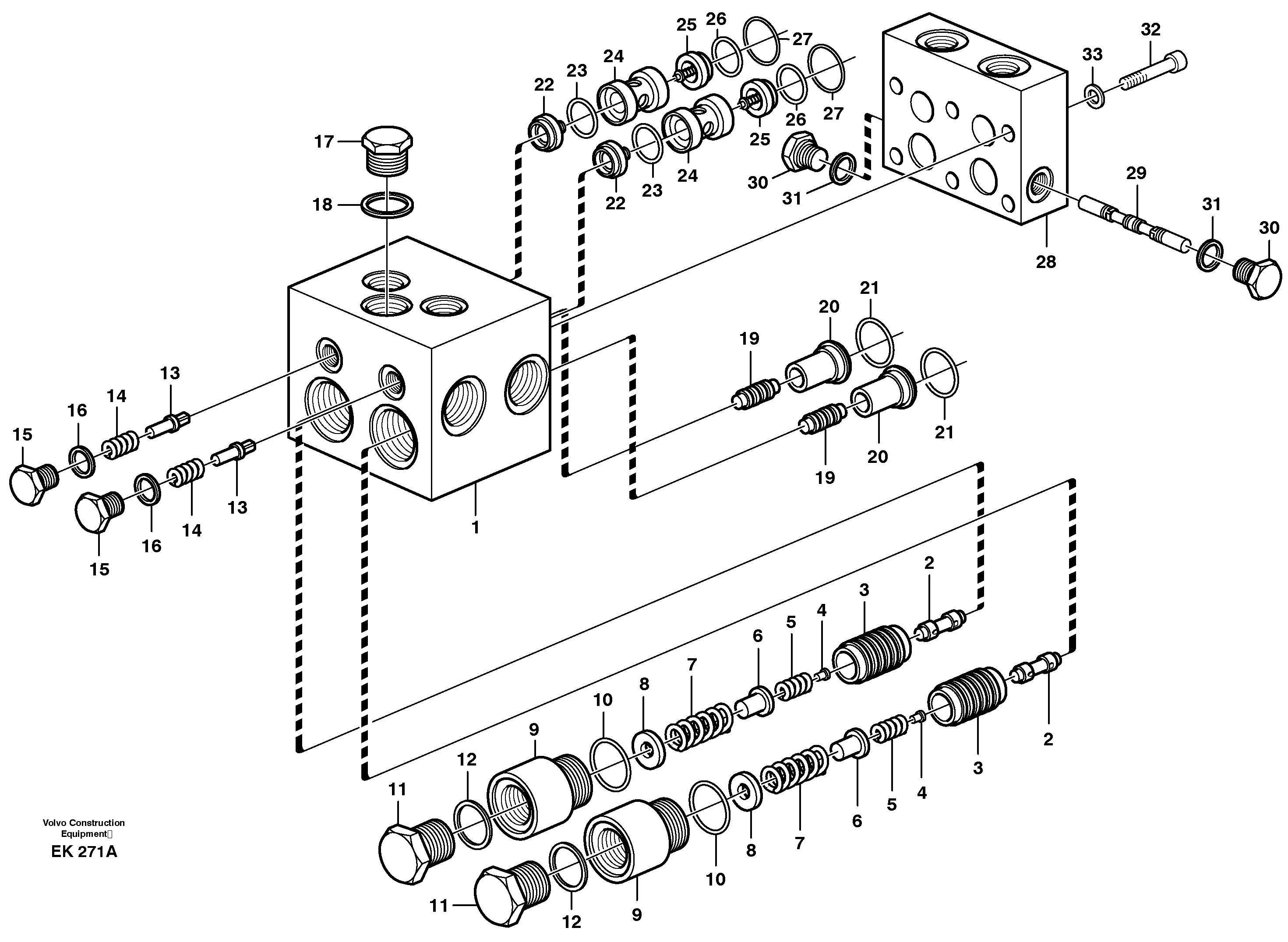 Shift valve  SER NO - 2432 — volvo parts diagram
