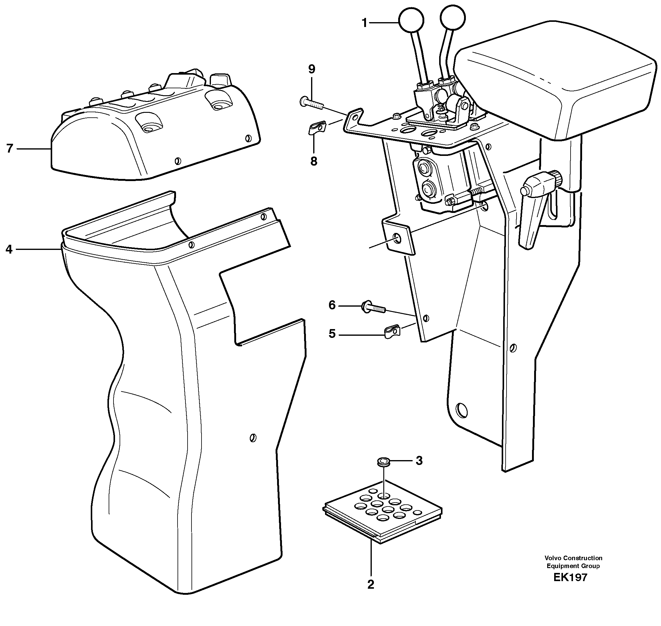 Cover for servo valves  33823 — volvo parts diagram