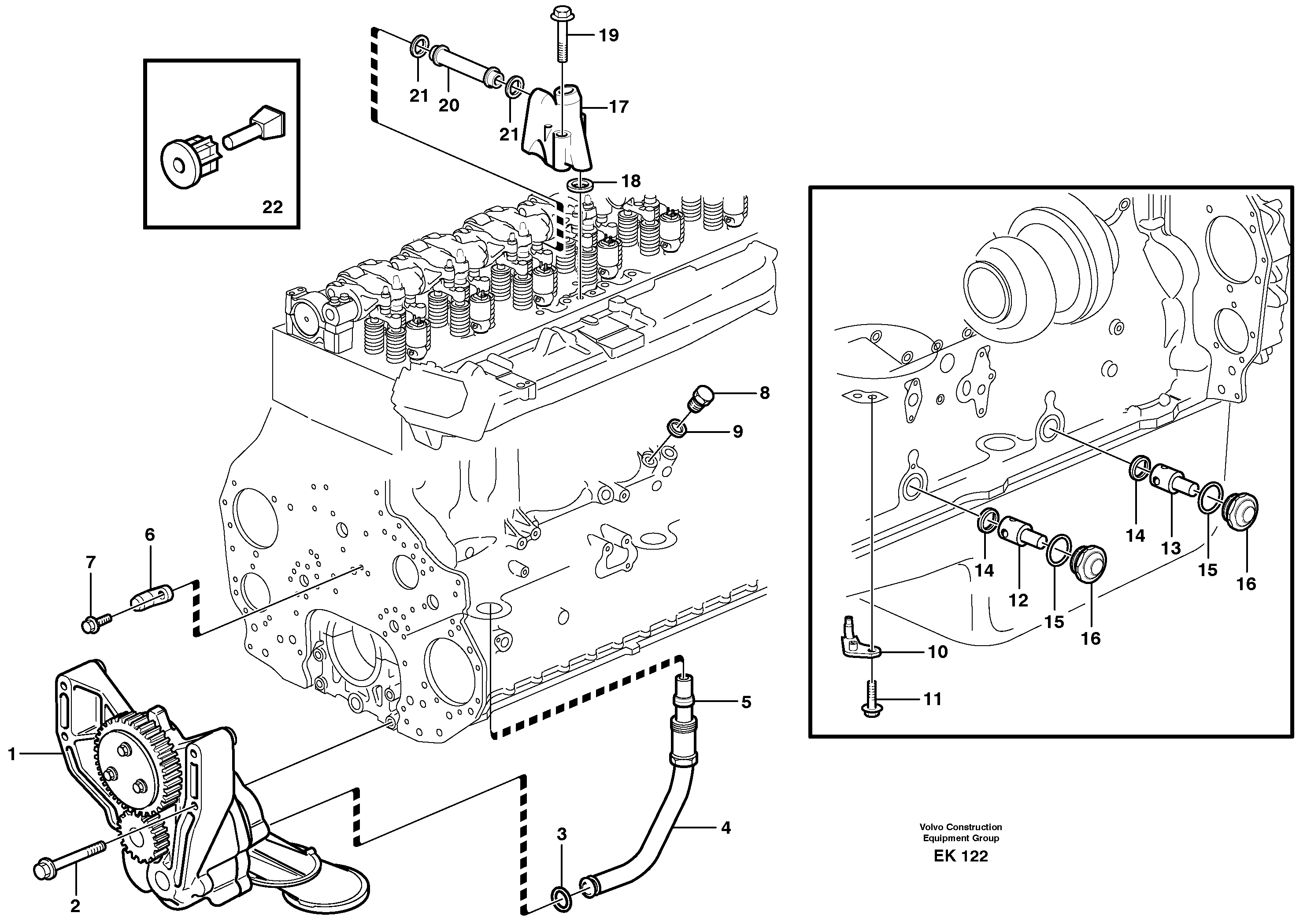 Lubricating oil system — volvo parts diagram