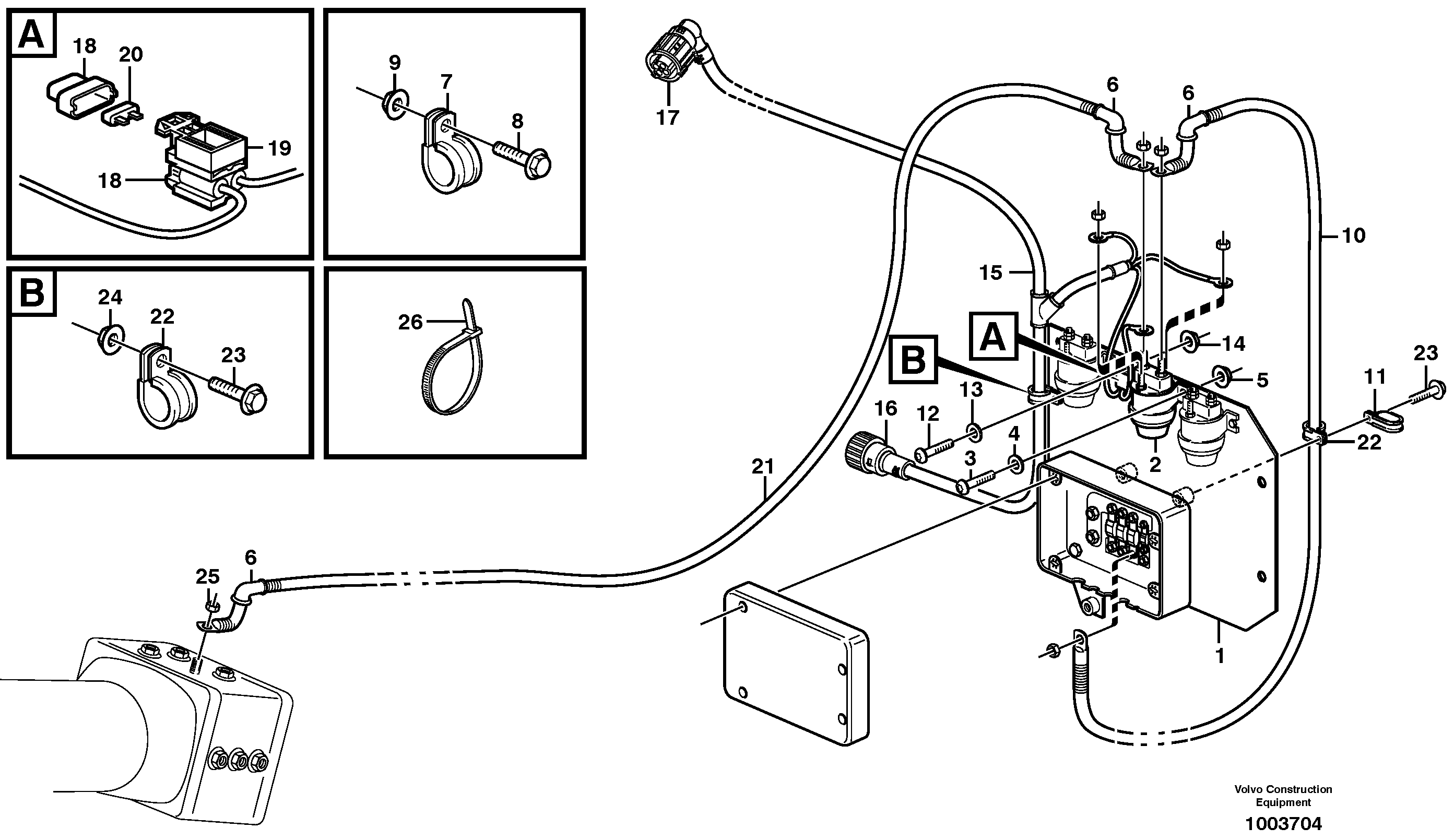 Pre-heater with fitting parts SER NO 2223 - — volvo parts diagram