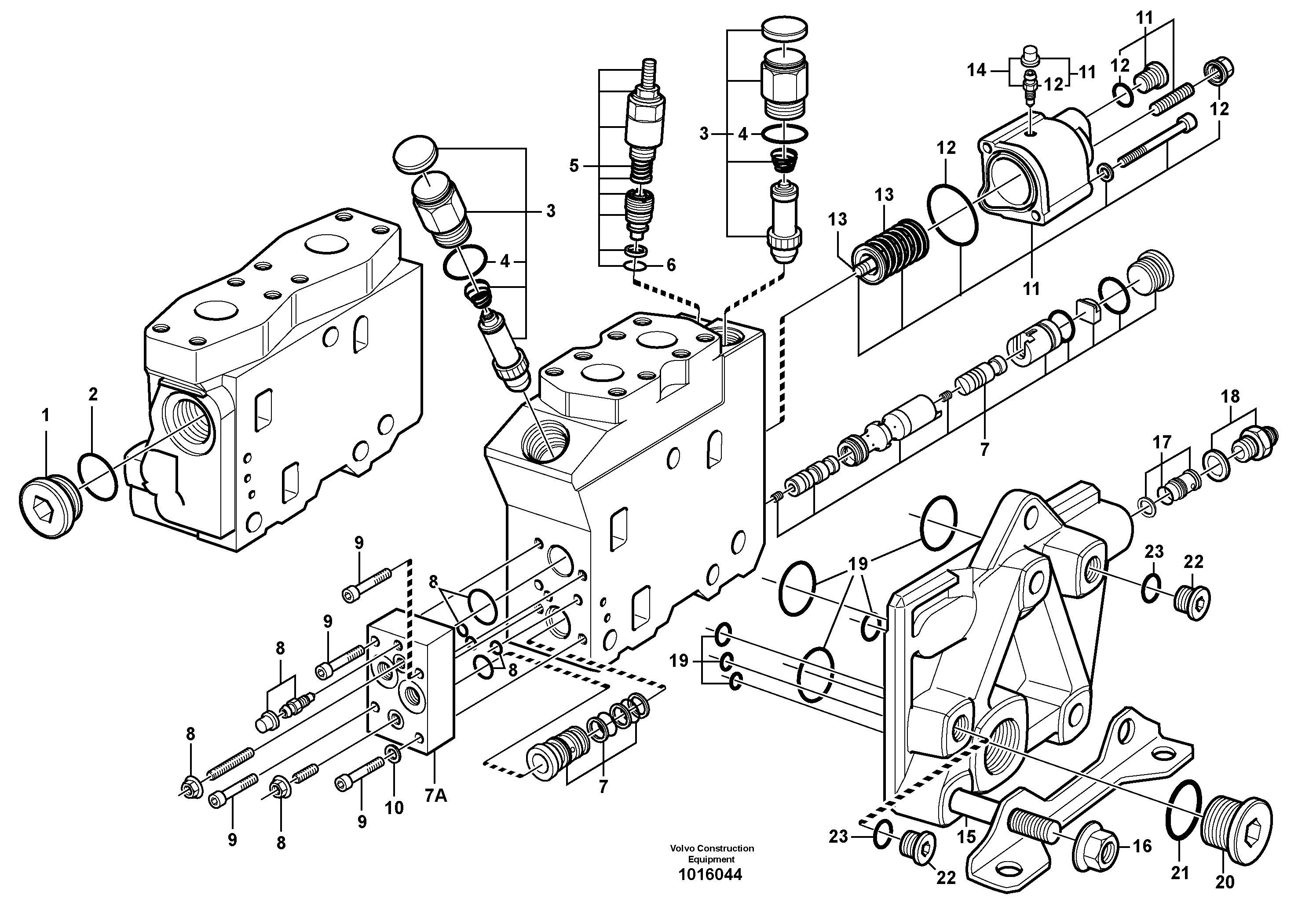 Direction valve  80277, SER NO - 2402 — volvo parts diagram