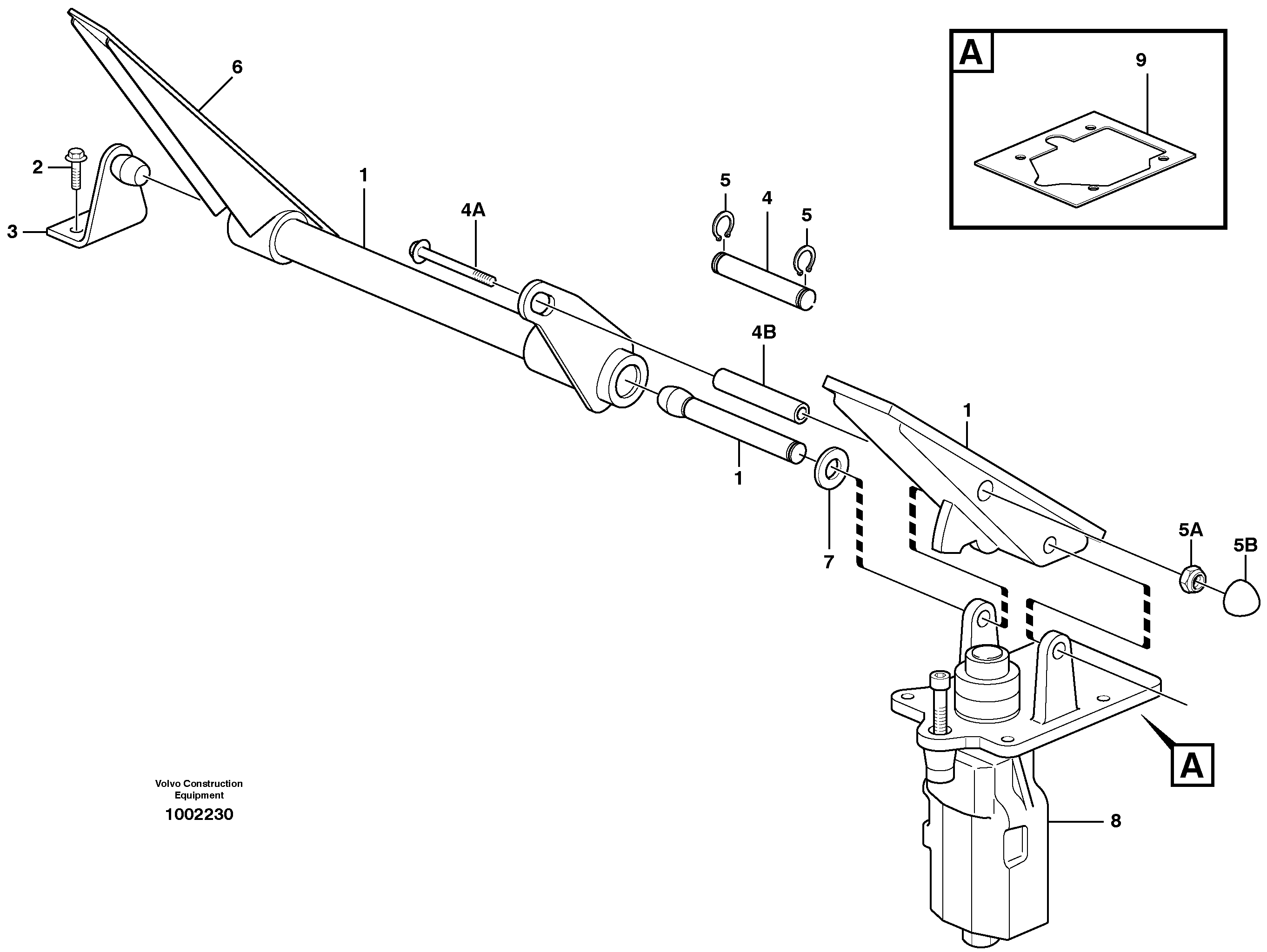 Dual brake pedals — volvo parts diagram