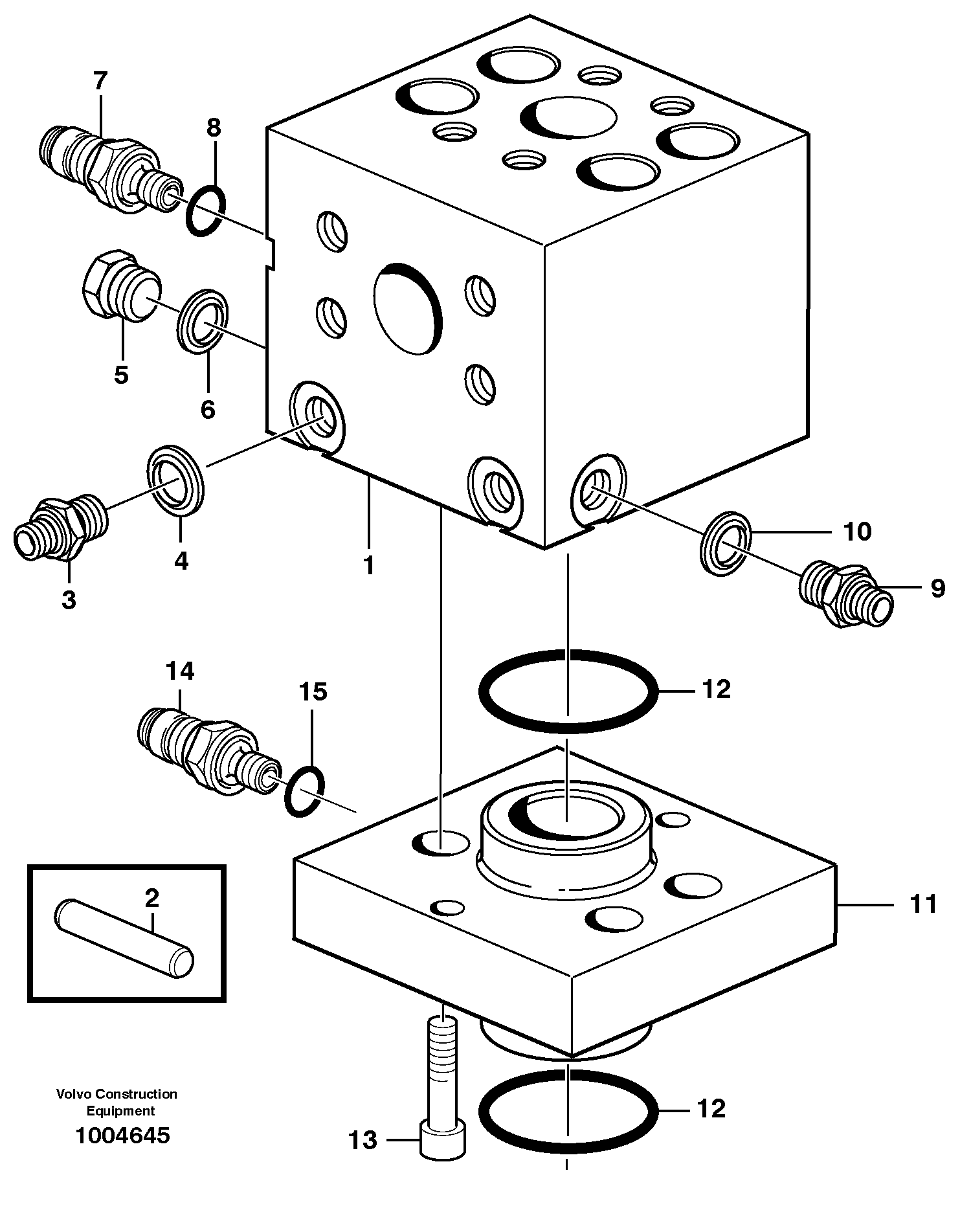 Connecting block  SER NO 2388 - 2801 — volvo parts diagram