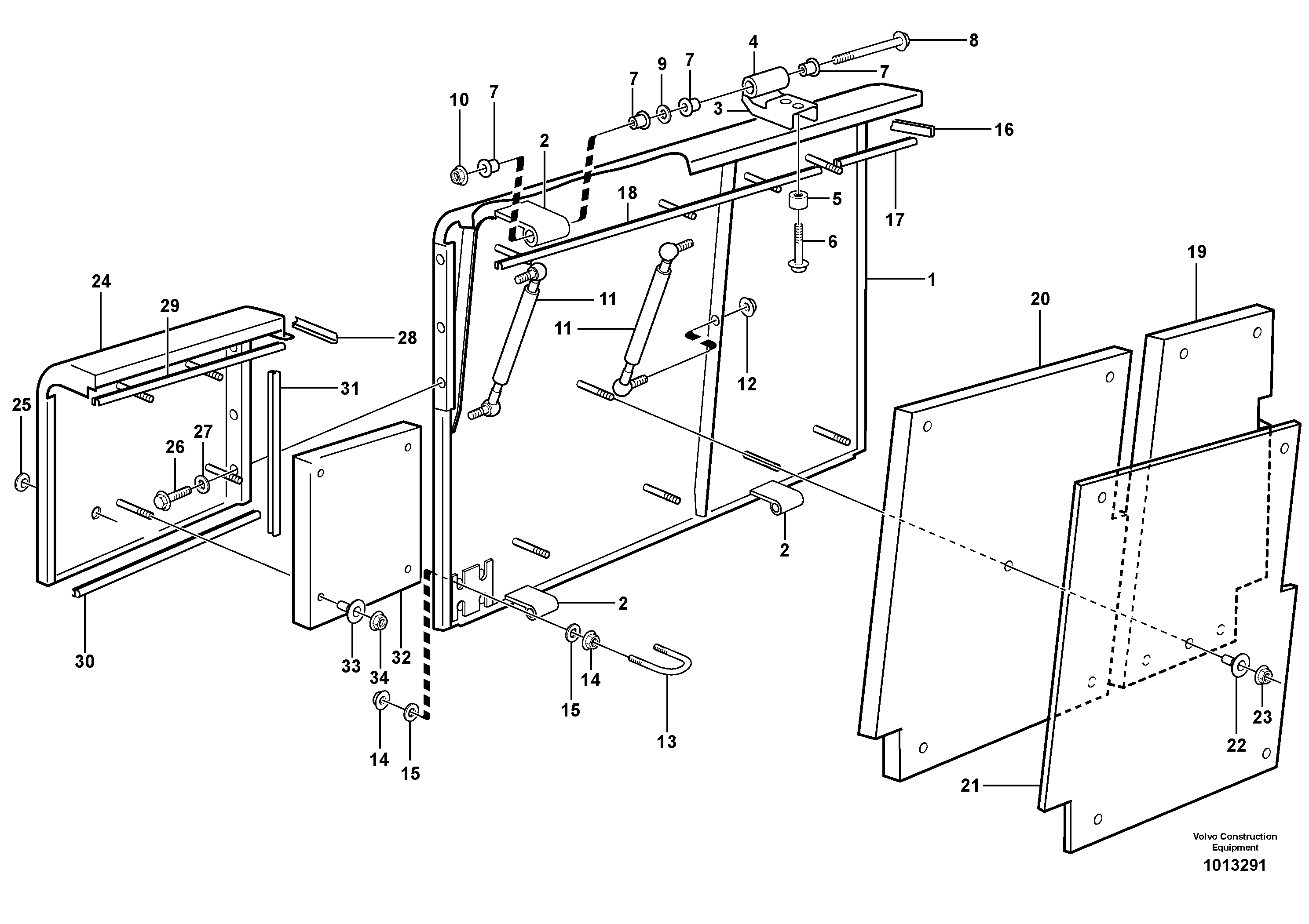 Side hatches SER NO 2614 - — volvo parts diagram