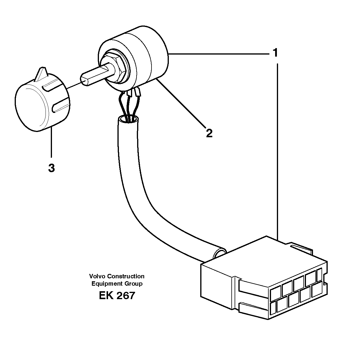Hand throttle control. 80520 — volvo parts diagram