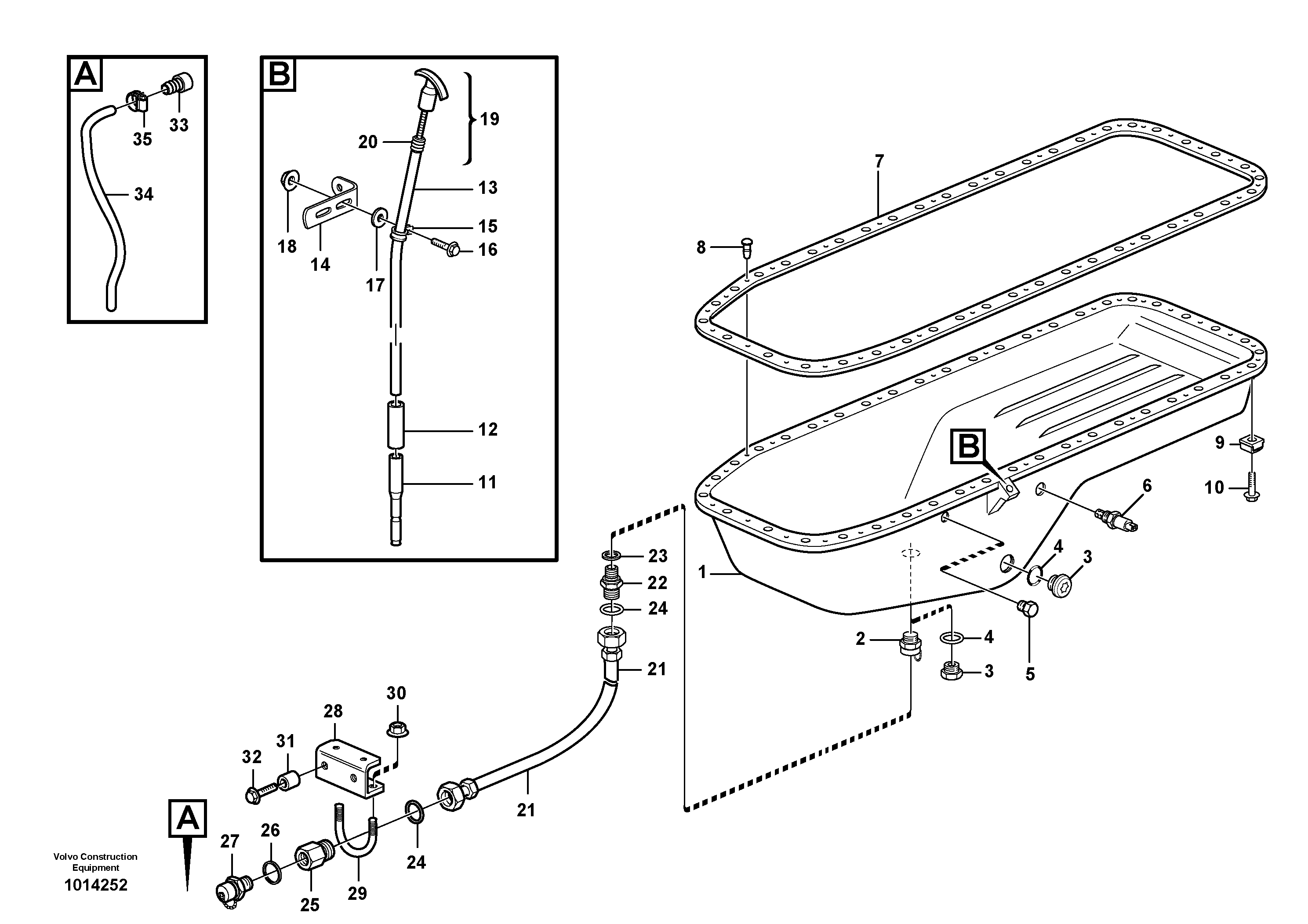 Oil sump — volvo parts diagram