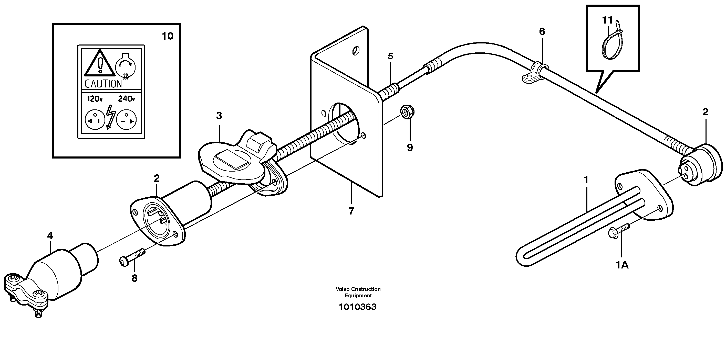 Engine heater.  82167 — volvo parts diagram