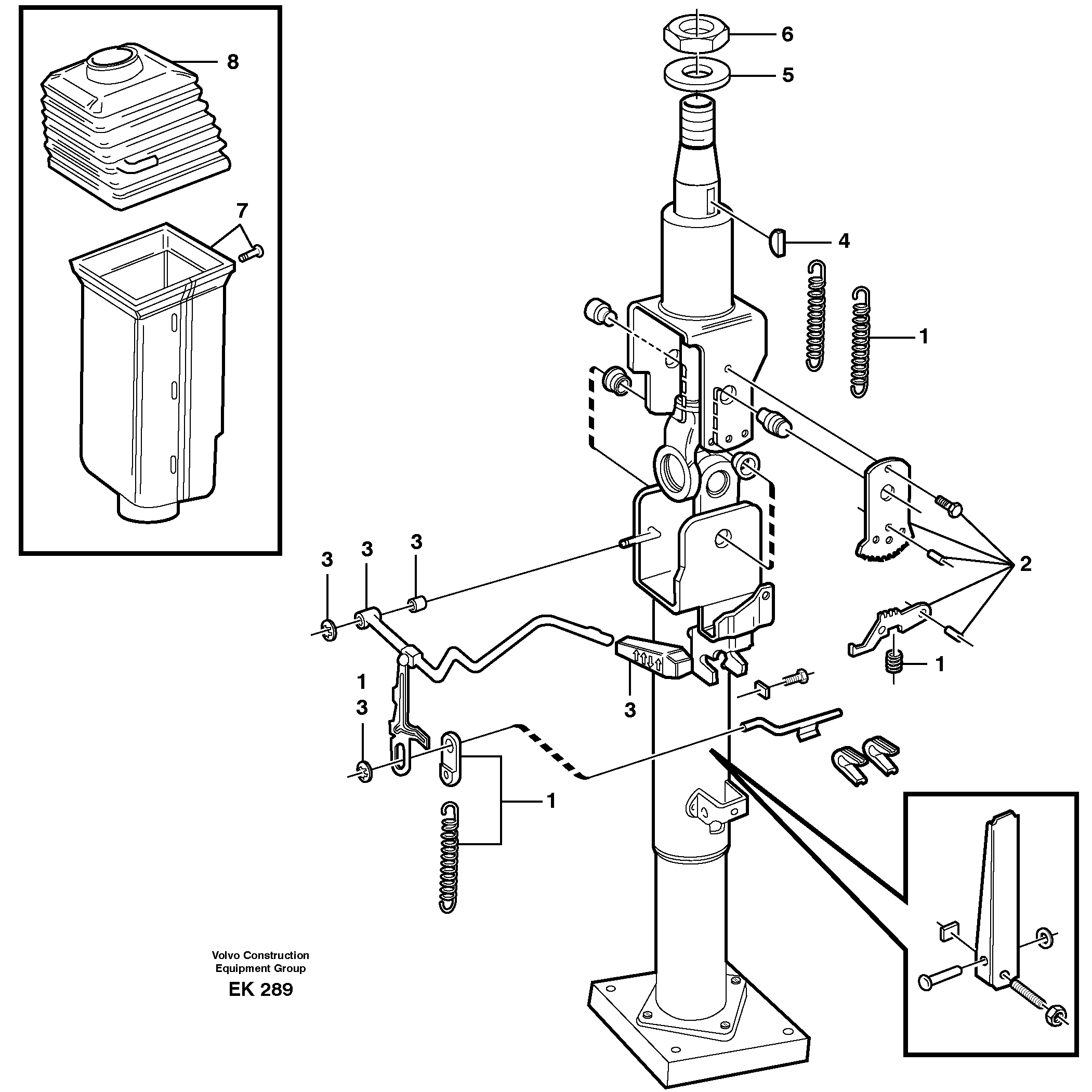 Adjustable steering wheel  92029 — volvo parts diagram