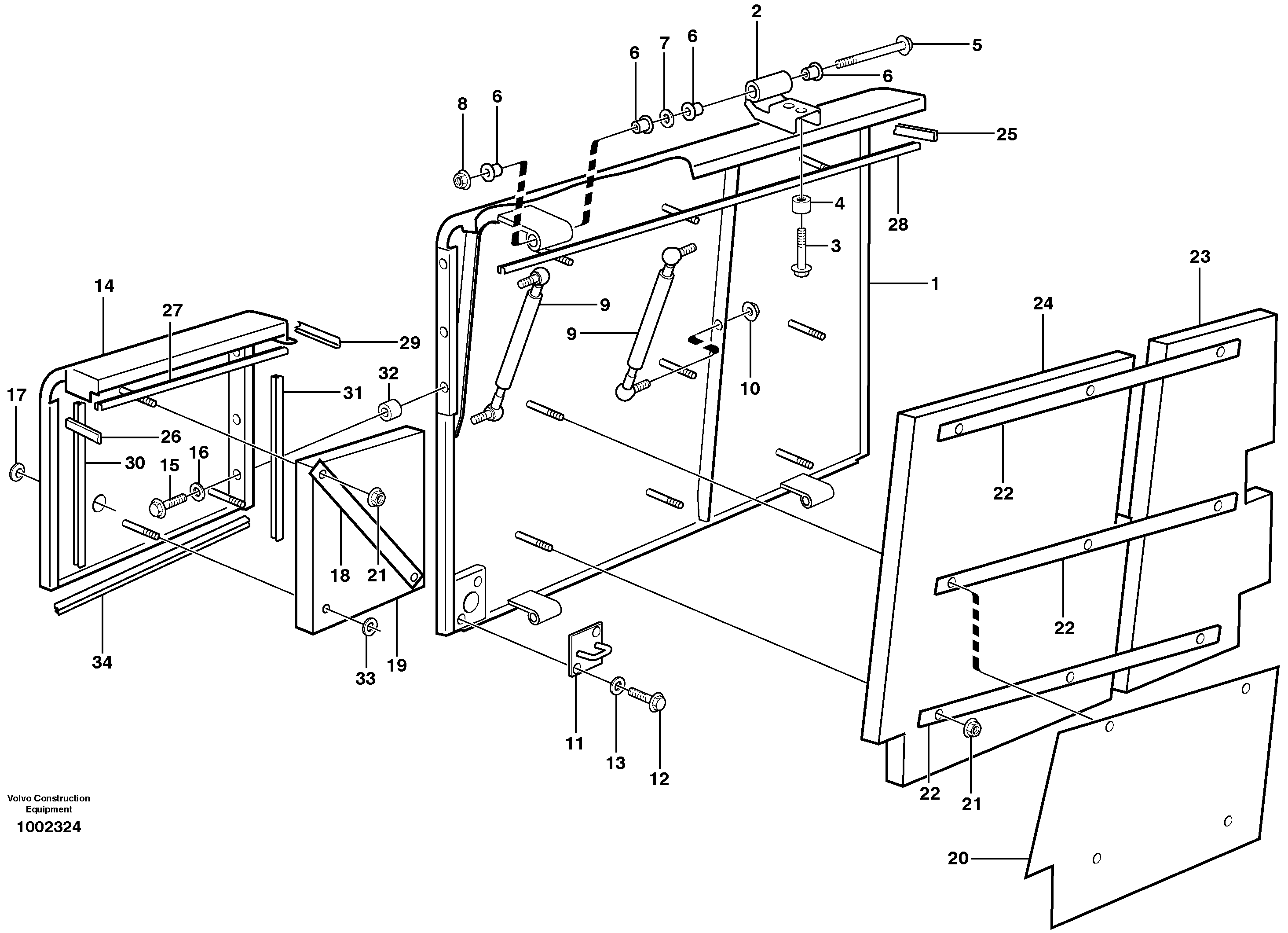 Side hatches SER NO - 2613 — volvo parts diagram