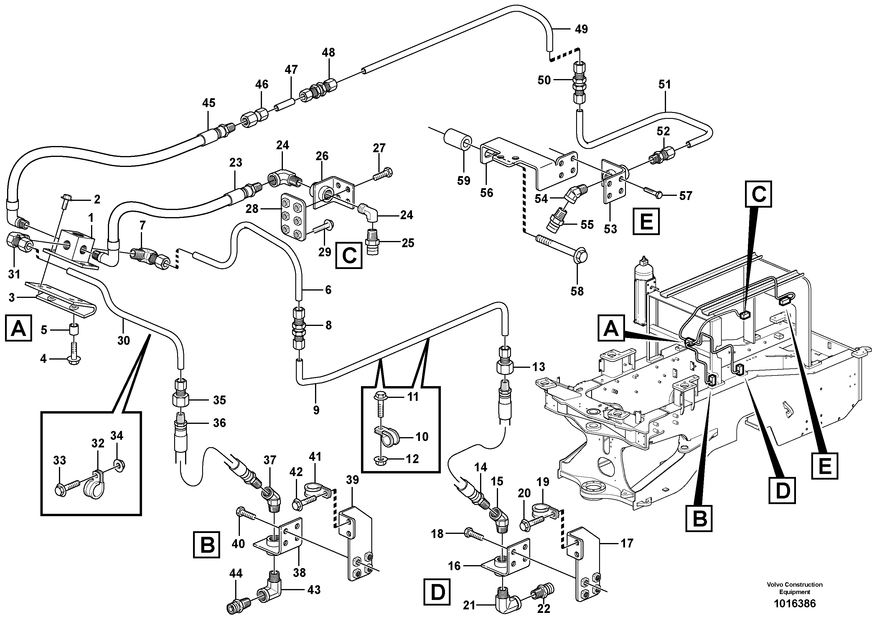 Fire suppression system  82592 — volvo parts diagram