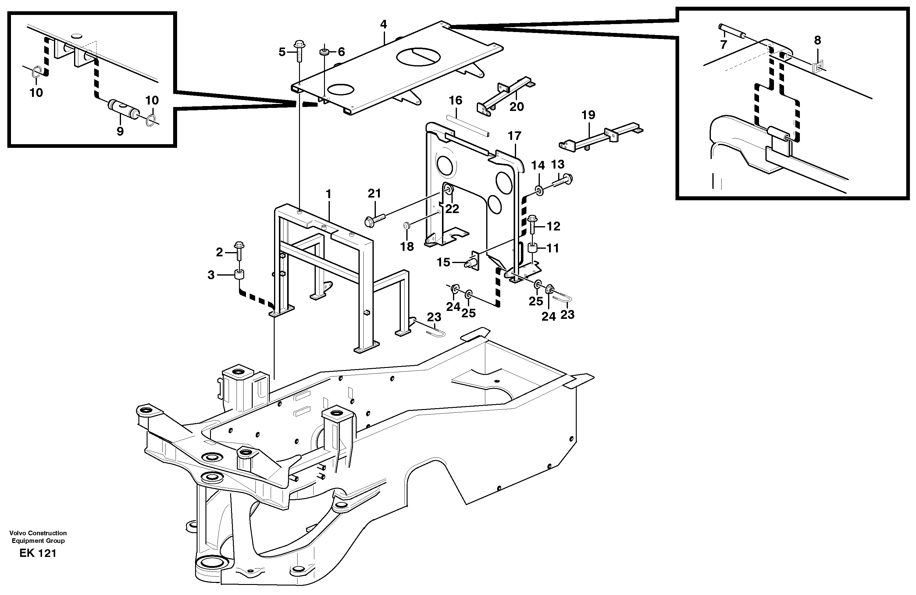 Engine hood — volvo parts diagram