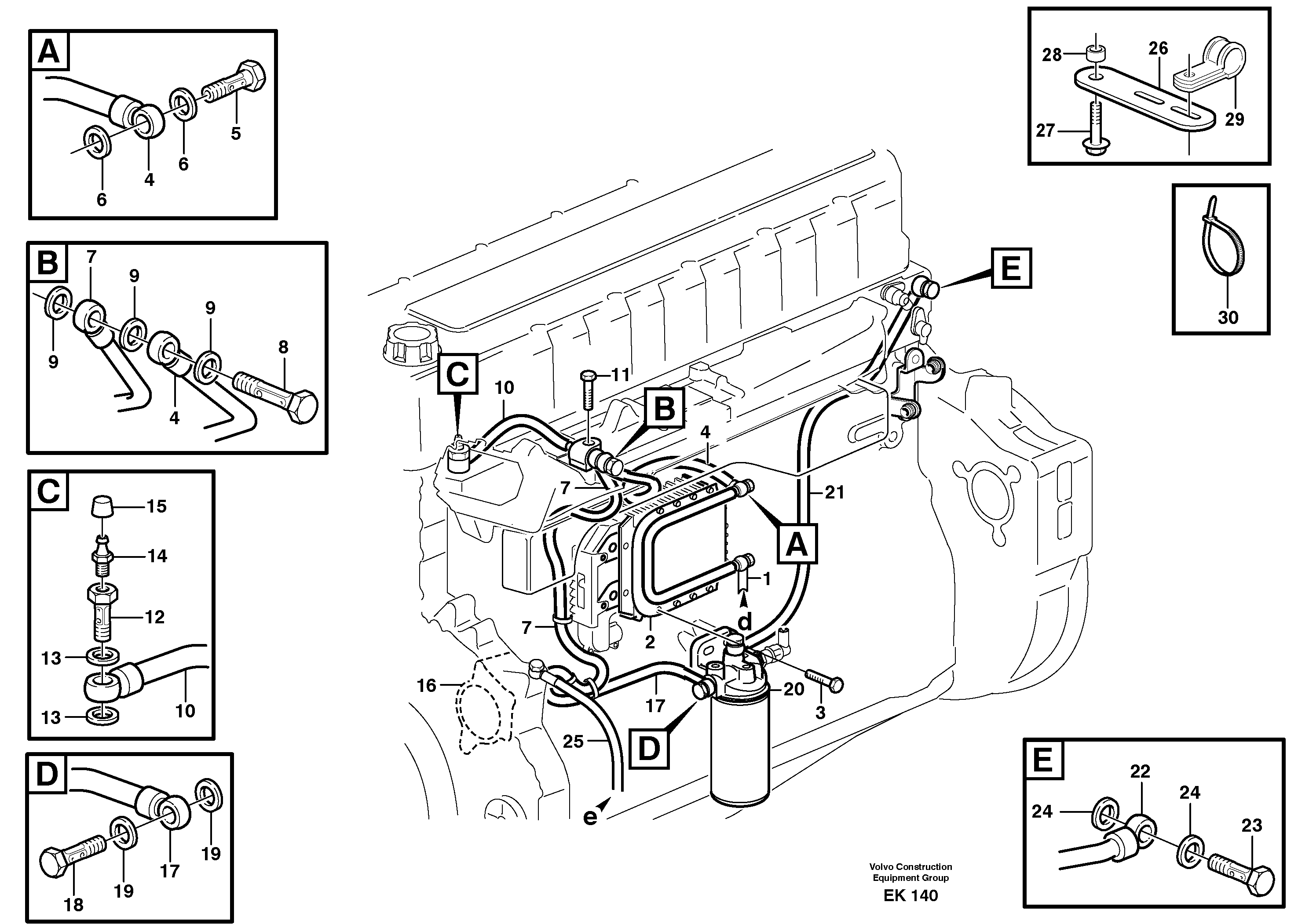 Fuel pipes, fuel pump 8188169 — volvo parts diagram