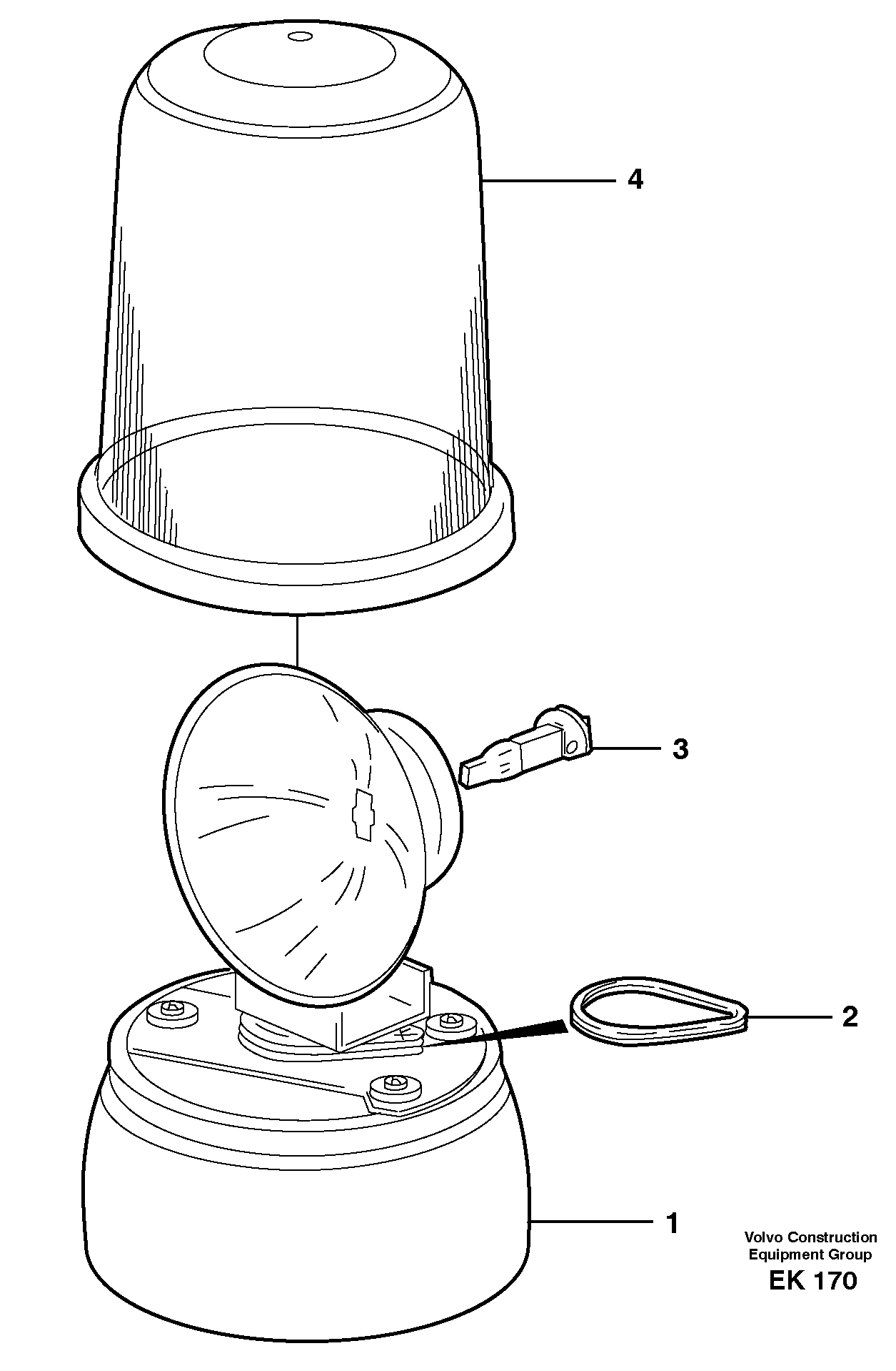Rotating beacon. 93799 — volvo parts diagram