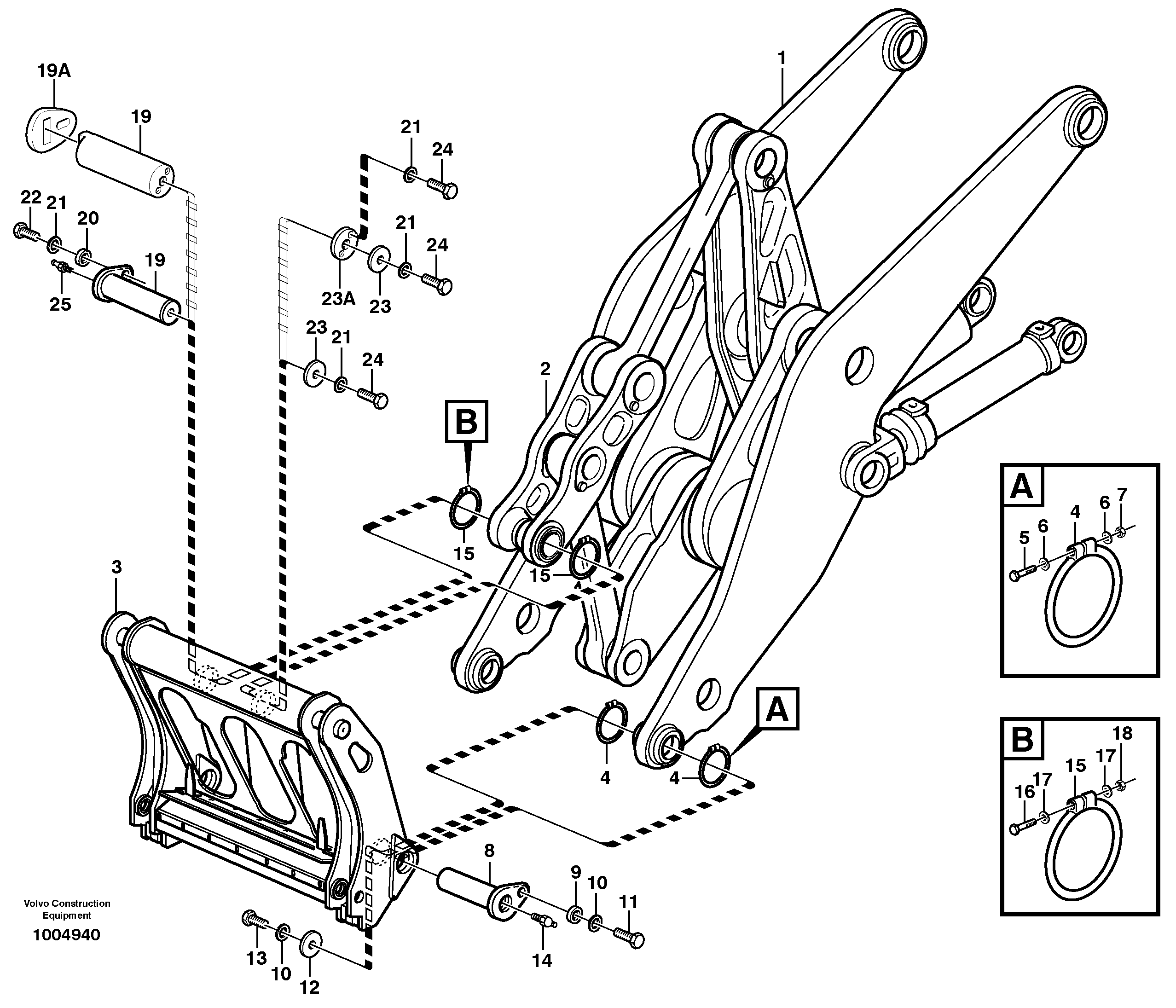 Assemble attachment bracket.  33823 — volvo parts diagram